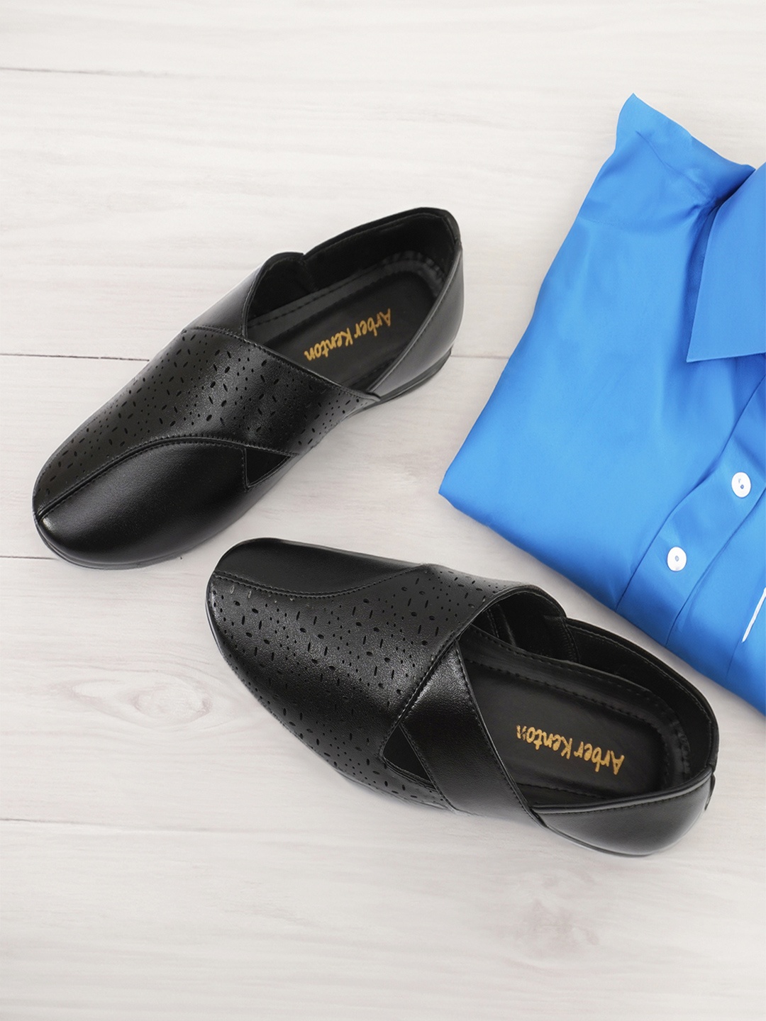 

Arber Kenton Men Perforations Mojaris, Black