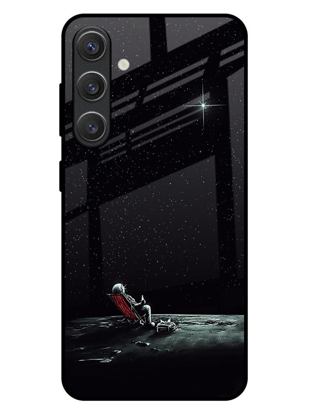 

QRIOH Relaxation Mode On Samsung Galaxy S25 Plus 5G Impact Resistant Back Case, Black