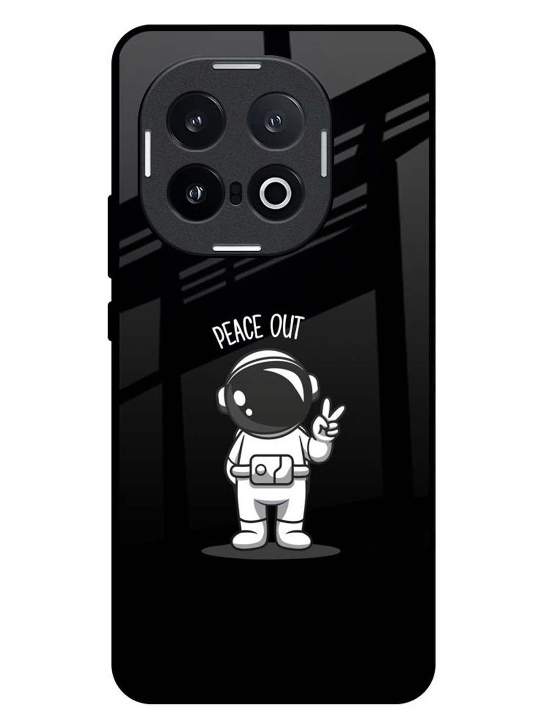 

QRIOH Peace Out Astro Real IQOO 13 5G Impact Resistant Back Case, Black