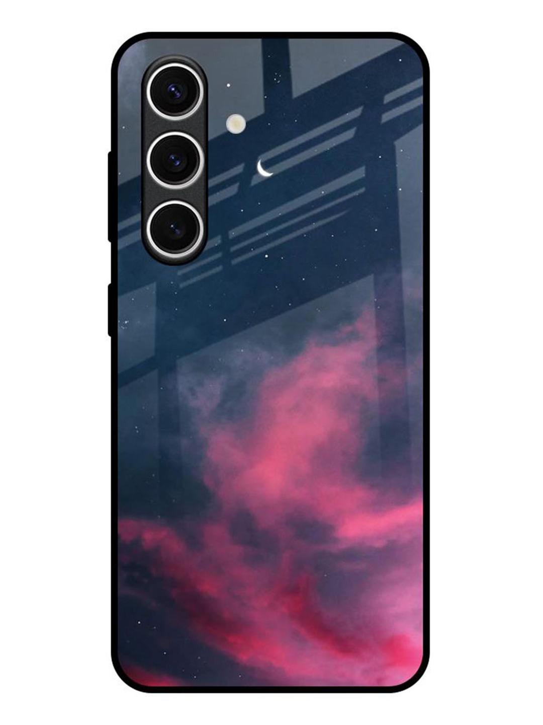 

QRIOH Moon Night Samsung Galaxy S24 FE 5G Impact Resistant Back Case, Blue