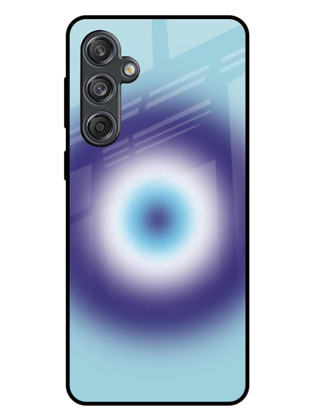 

QRIOH Evil Eye Art Samsung Galaxy M55 5G Impact Resistant Back Case, Blue