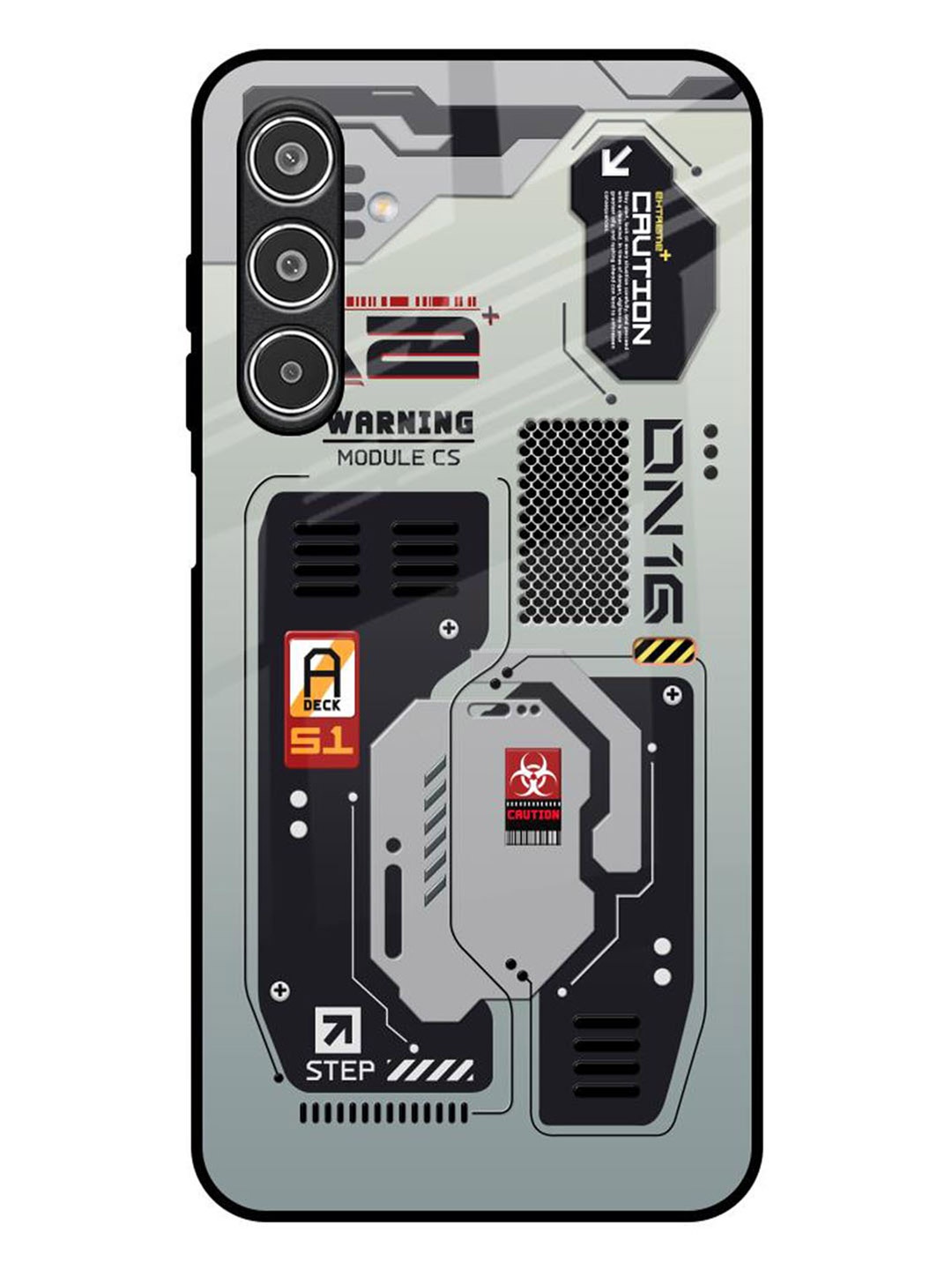 

QRIOH Techno Vibes Samsung Galaxy A26 5G Impact Resistant Back Case, Grey