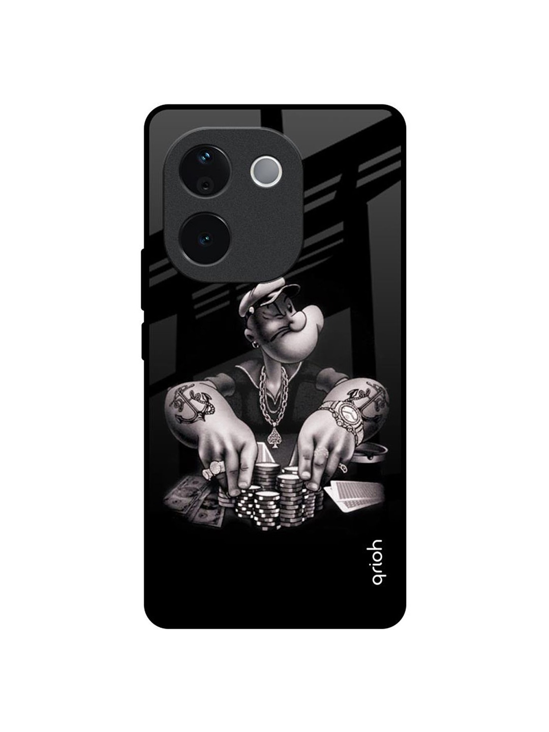 

QRIOH Gambling Problem IQOO Z9s Pro 5G Impact Resistant Back Case, Black