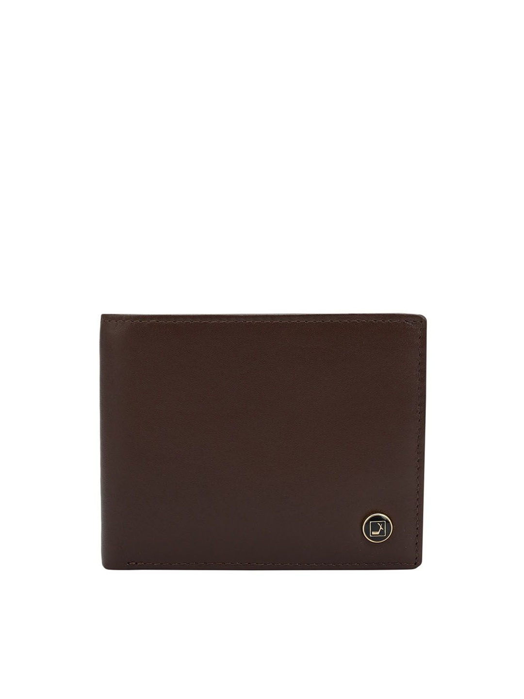 

Da Milano Men RFID Leather Two Fold Wallet, Brown