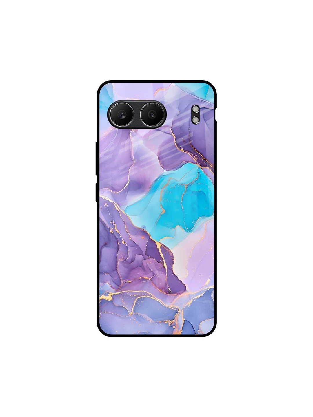

QRIOH Alcohol ink Marble Real OnePlus Nord 4 5G Impact Resistant Back Case, Purple