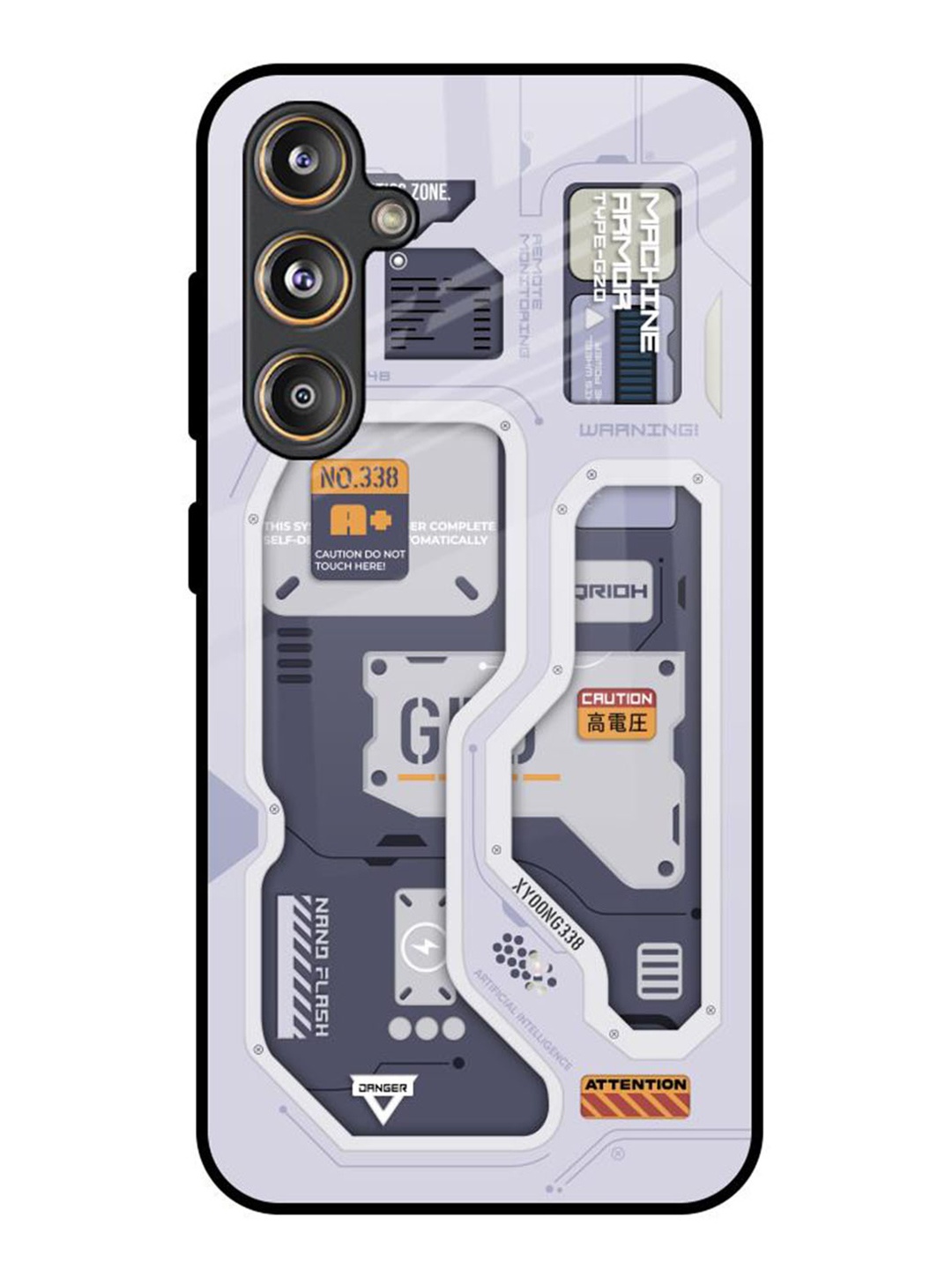 

QRIOH Tech Savvy Samsung Galaxy F55 5G Impact Resistant Back Case, Grey