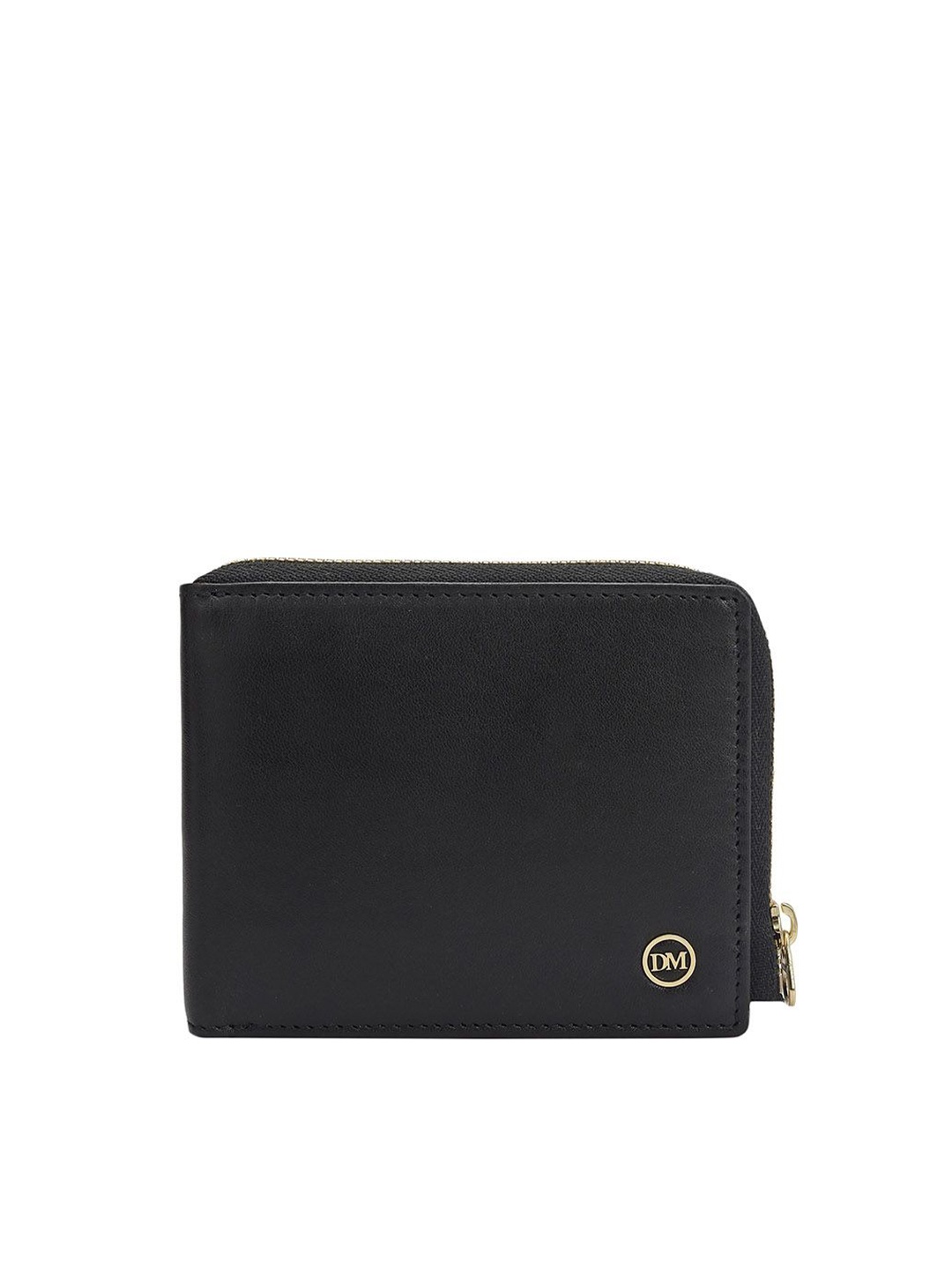 

Da Milano Men Leather Zip Around Wallet, Black