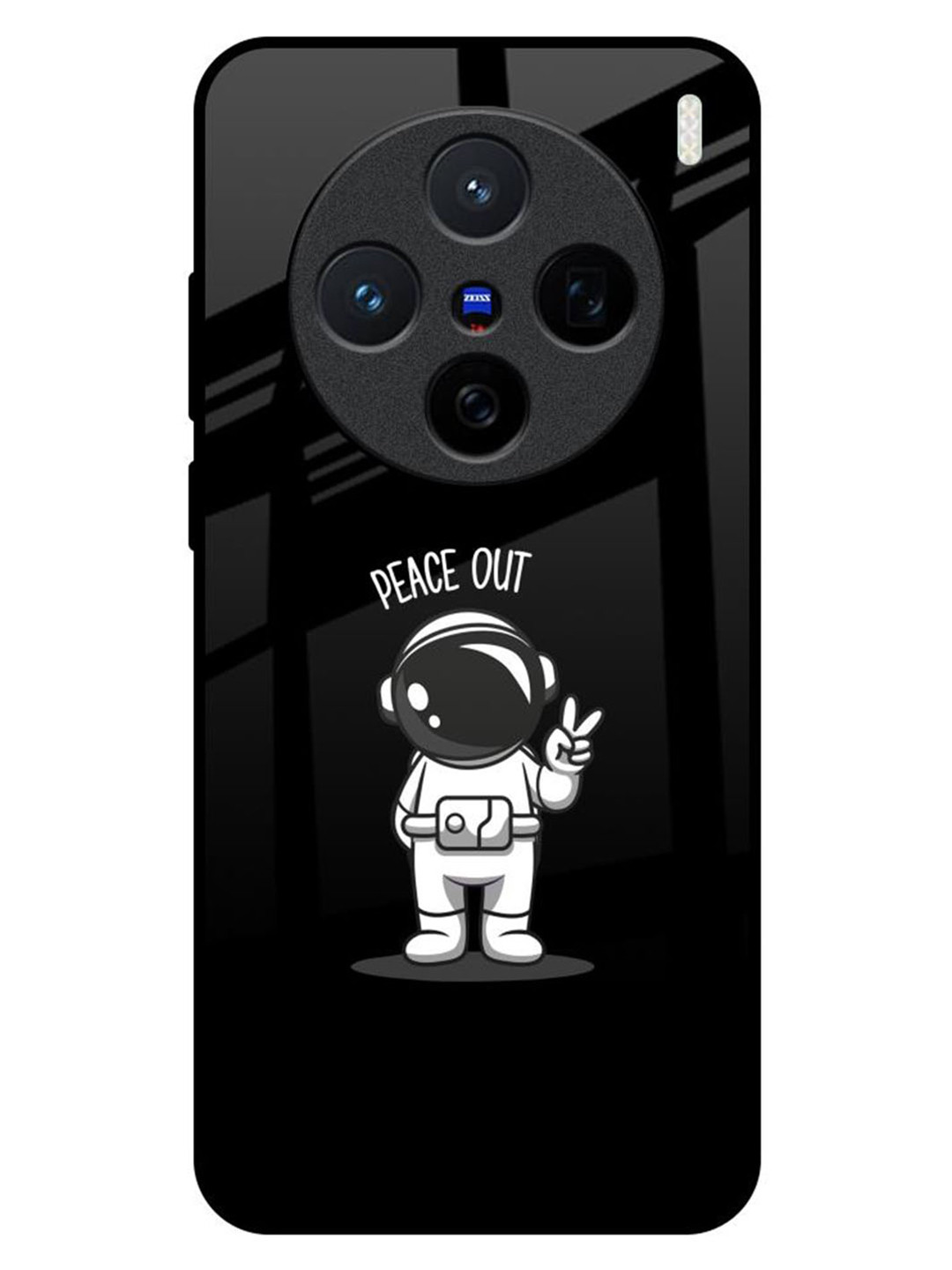 

QRIOH Peace Out Astro Real Vivo X200 5G Impact Resistant Back Case, Black