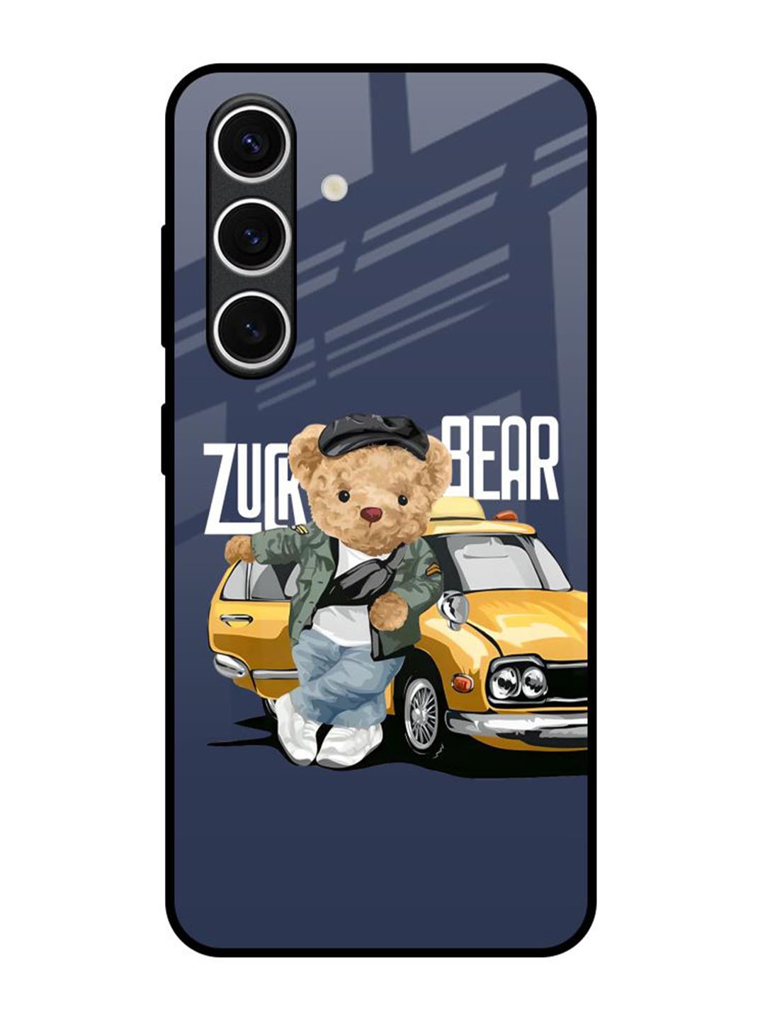 

QRIOH Adventurous Bear Samsung Galaxy S24 FE 5G Impact Resistant Back Case, Blue