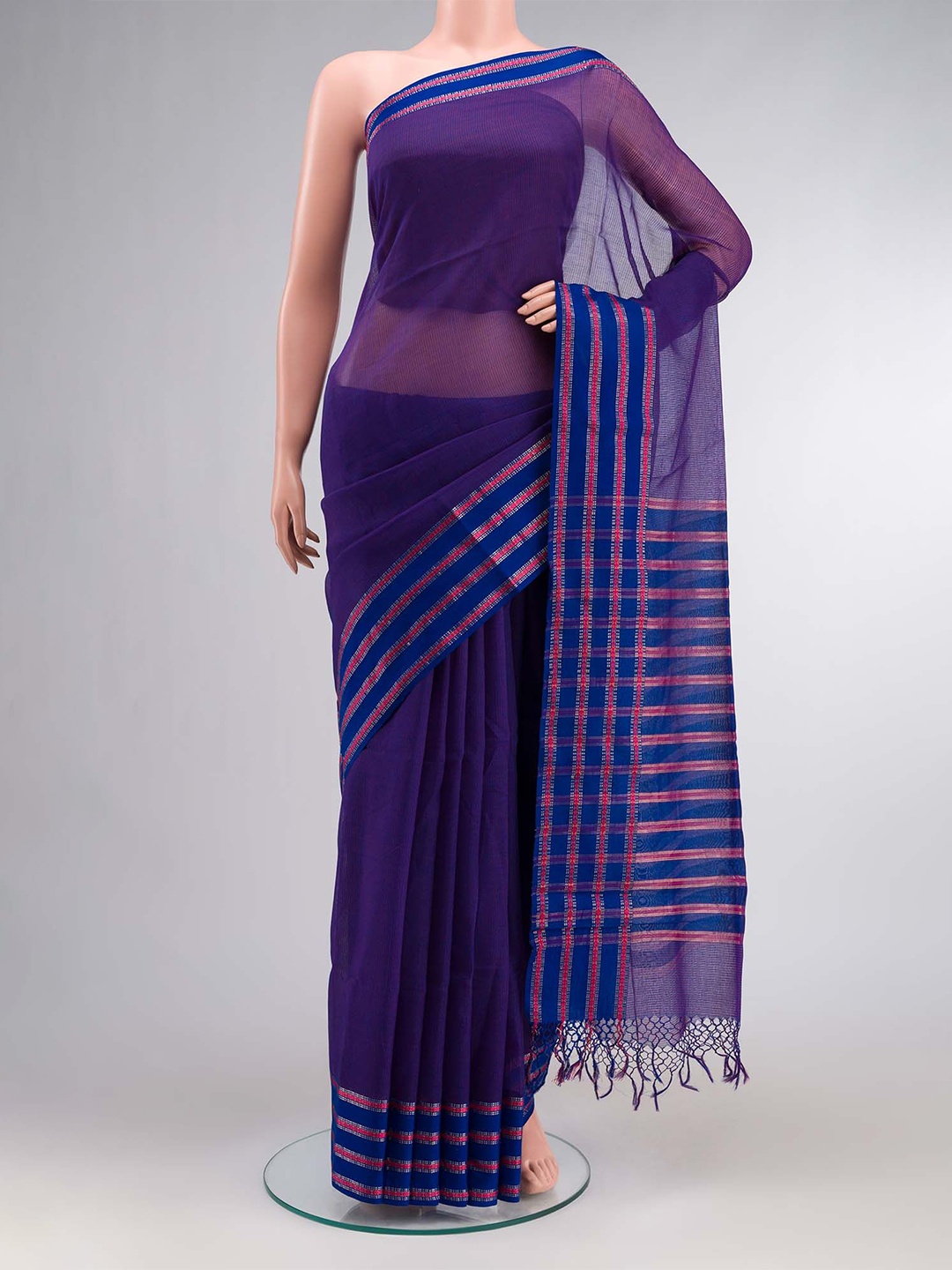 

Nalli Woven Design Zari Saree, Purple