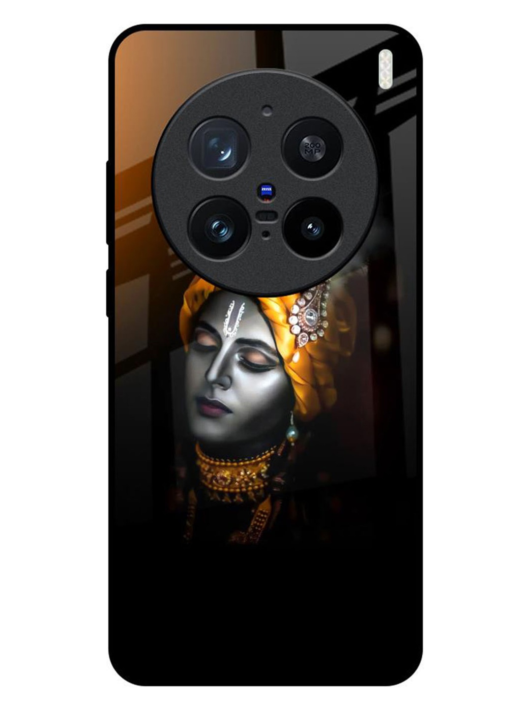 

QRIOH Ombre Krishna Vivo X200 Pro 5G Impact Resistant Back Case, Black