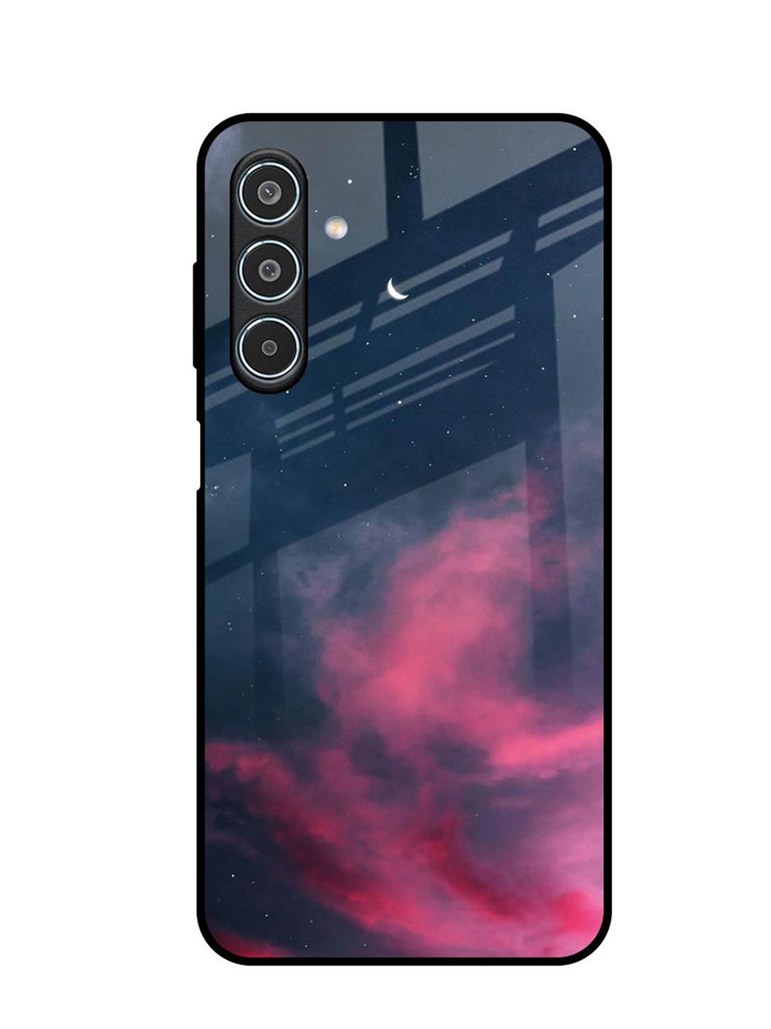

QRIOH Moon Night Samsung Galaxy M35 5G Impact Resistant Back Case, Navy blue