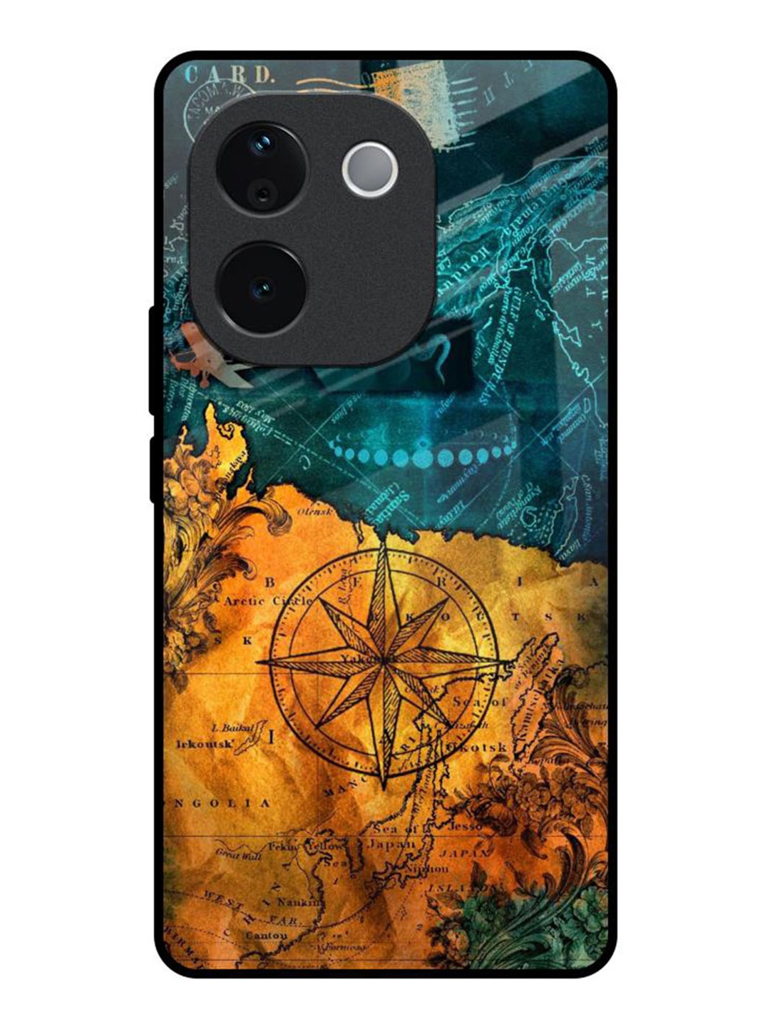 

QRIOH Architecture Map Real IQOO Z9s Pro 5G Impact Resistant Back Case, Blue