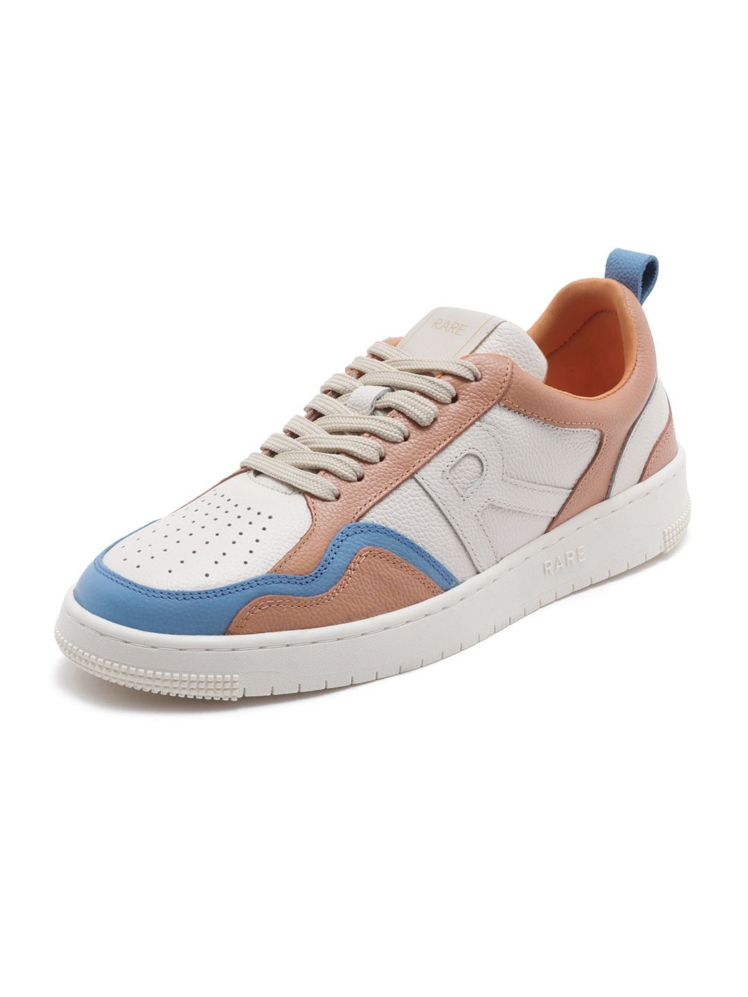 

RARE RABBIT Men Edamon Colourblocked Leather Sneakers, Beige