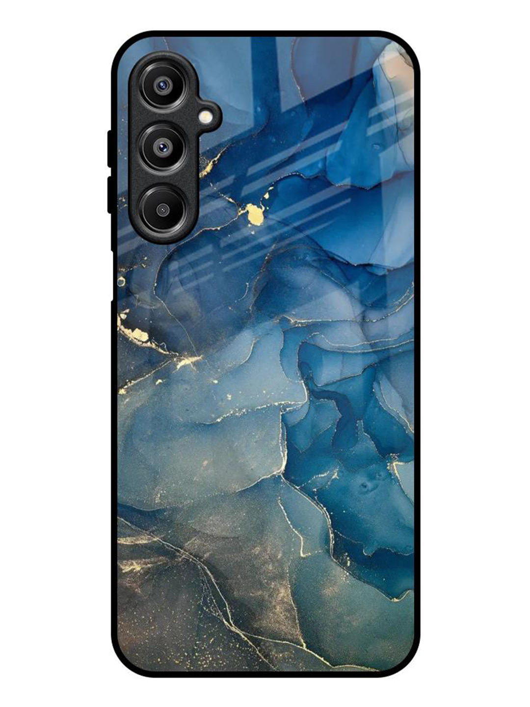 

QRIOH Blue Cool Marble Real Samsung Galaxy A16 5G Impact Resistant Back Case