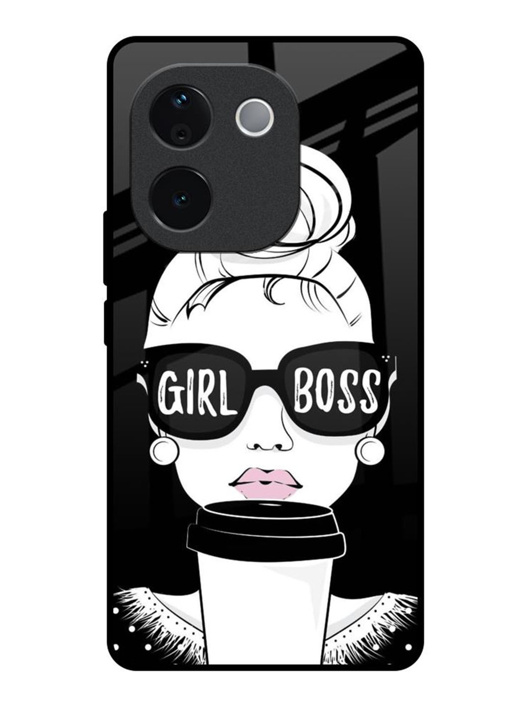 

QRIOH Girl Boss IQOO Z9s Pro 5G Impact Resistant Back Case, Black