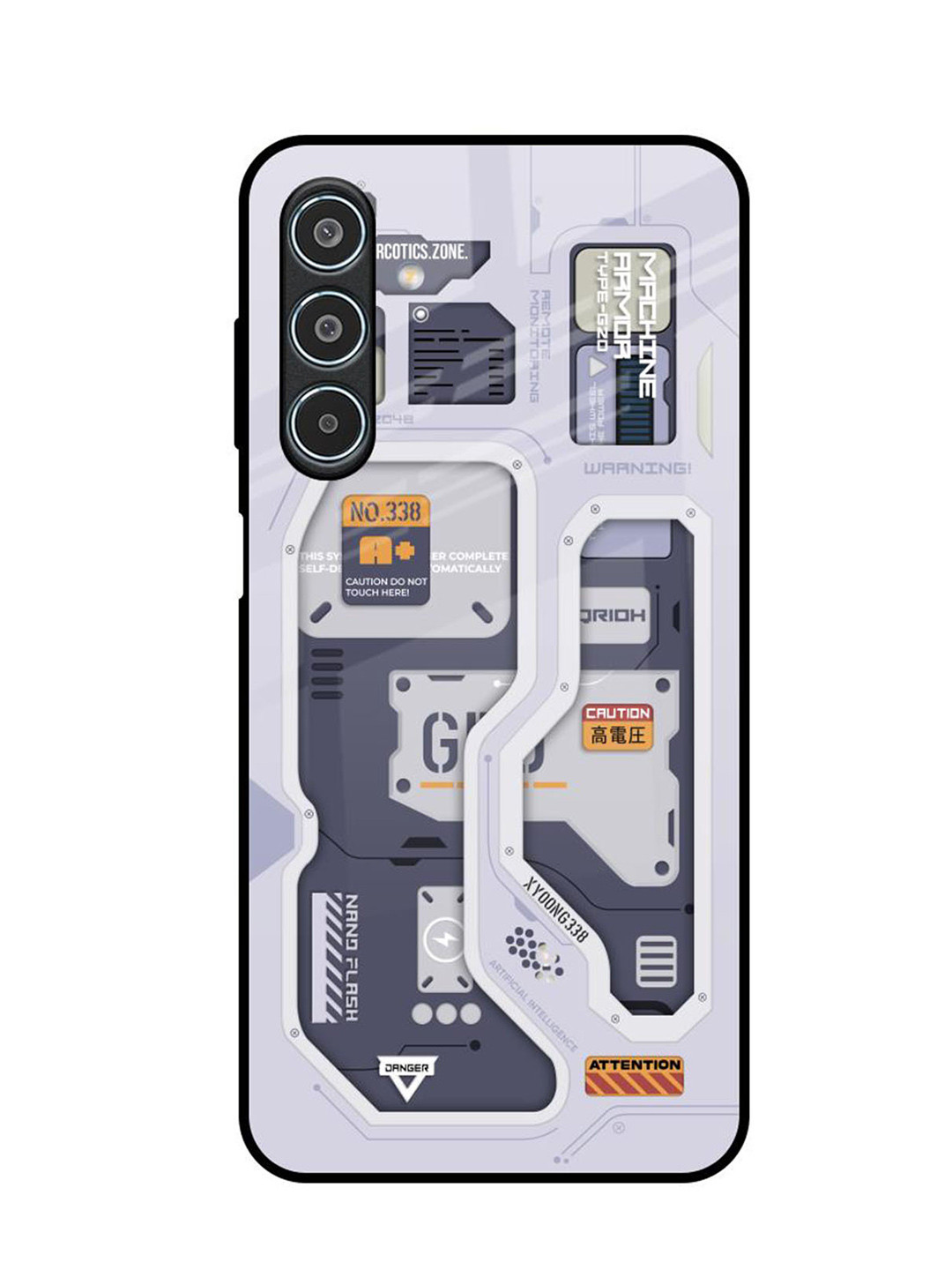

QRIOH Tech Savvy Samsung Galaxy M35 5G Impact Resistant Back Case, Grey