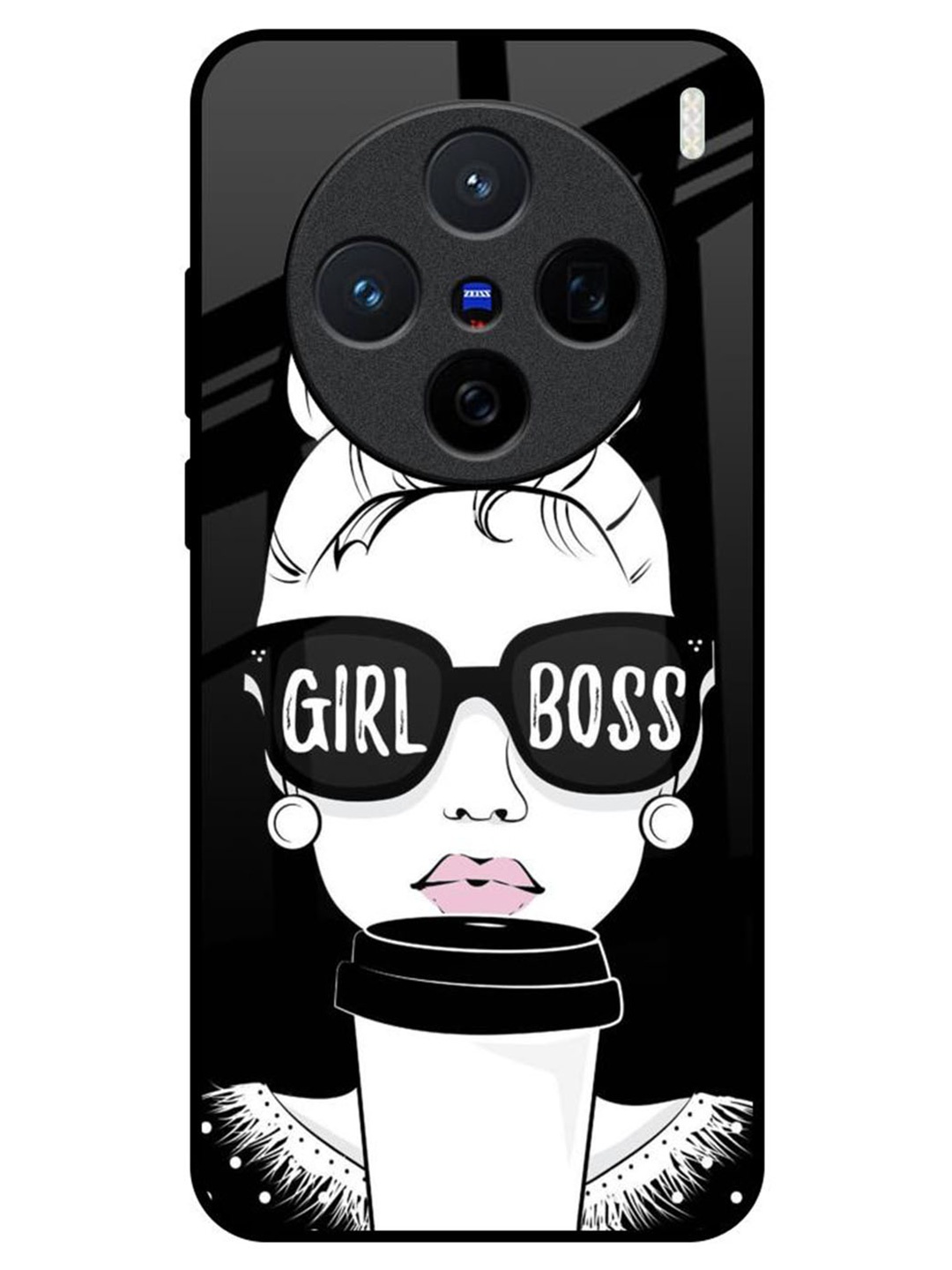 

QRIOH Girl Boss Vivo X200 5G Impact Resistant Back Case, Black