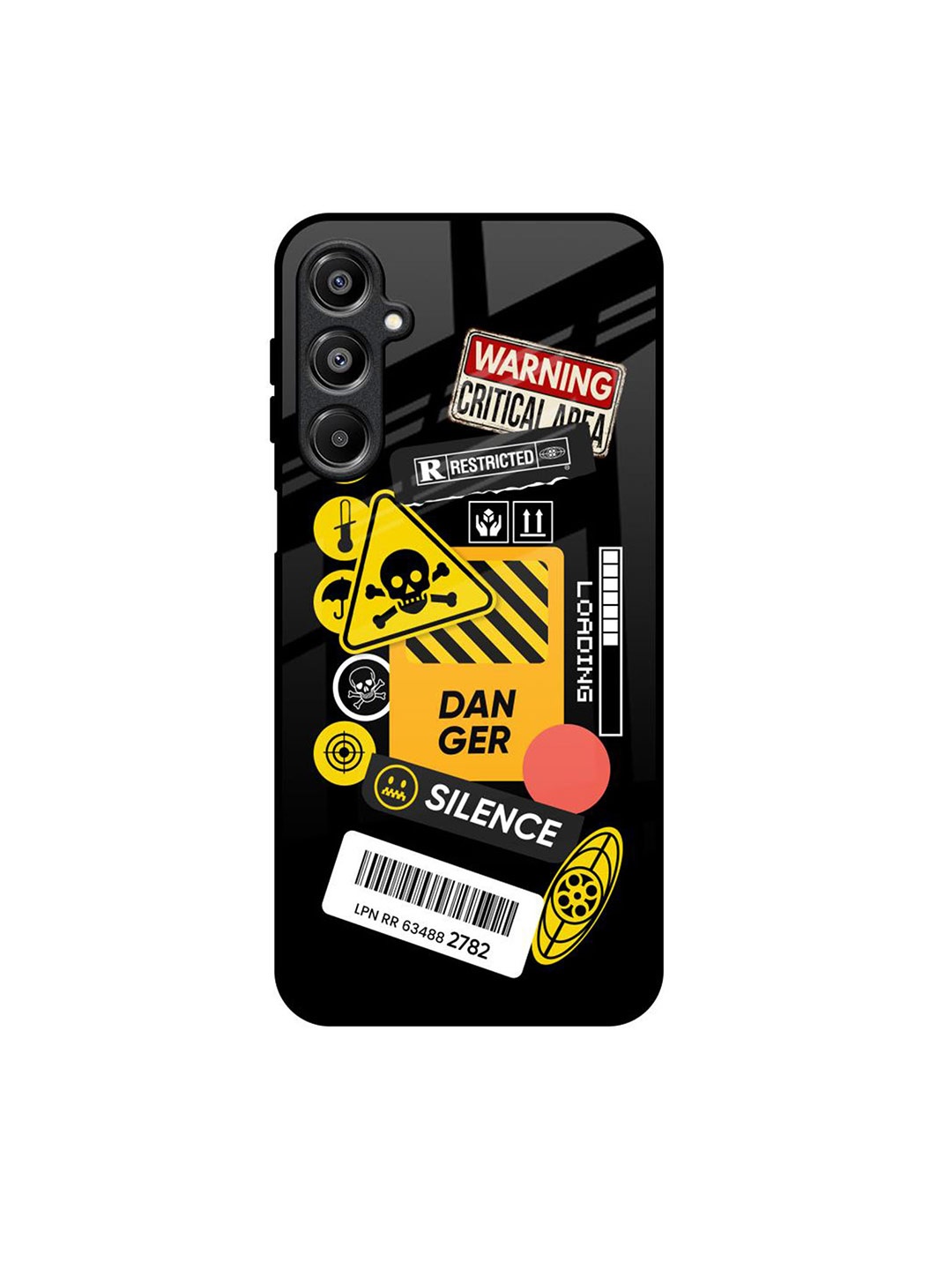 

QRIOH Danger Signs Samsung Galaxy A16 5G Impact Resistant Back Case, Black