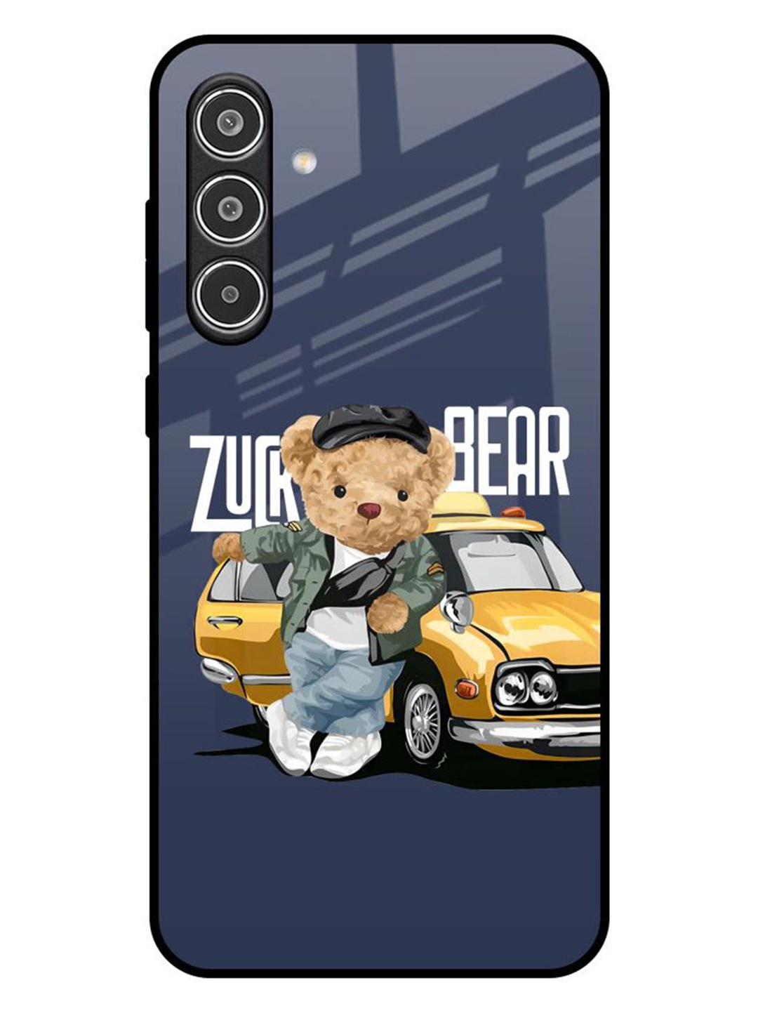 

QRIOH Adventurous Bear Samsung Galaxy A36 5G Impact Resistant Back Case, Blue