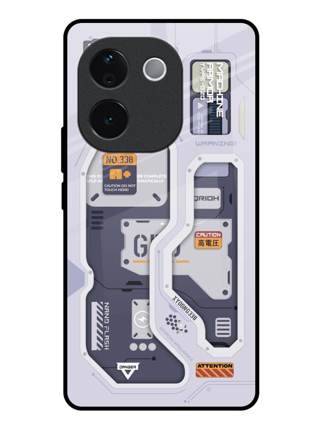 

QRIOH Tech Savvy Vivo T3 Pro 5G Impact Resistant Back Case, Grey melange