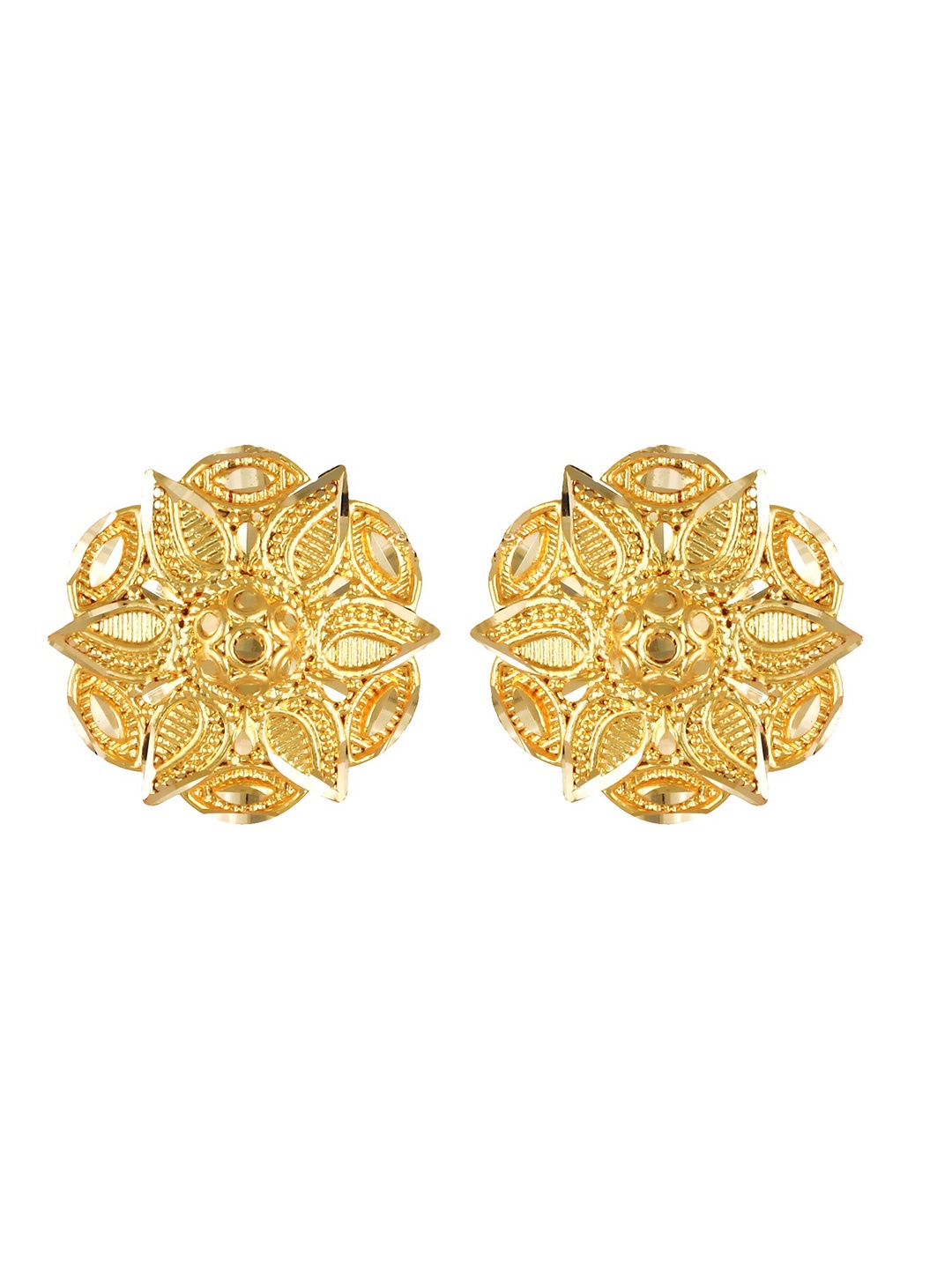 

DIVASTRI Gold-Plated Floral Shaped Studs Earrings