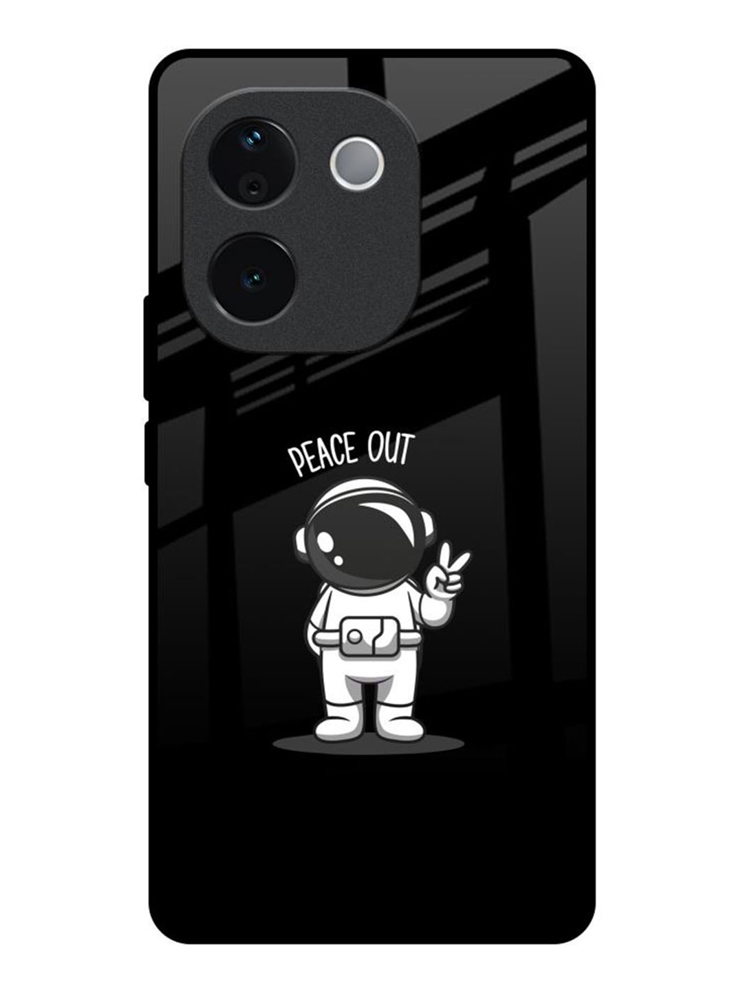 

QRIOH Peace Out Astro Real IQOO Z9s Pro 5G Impact Resistant Back Case, Black