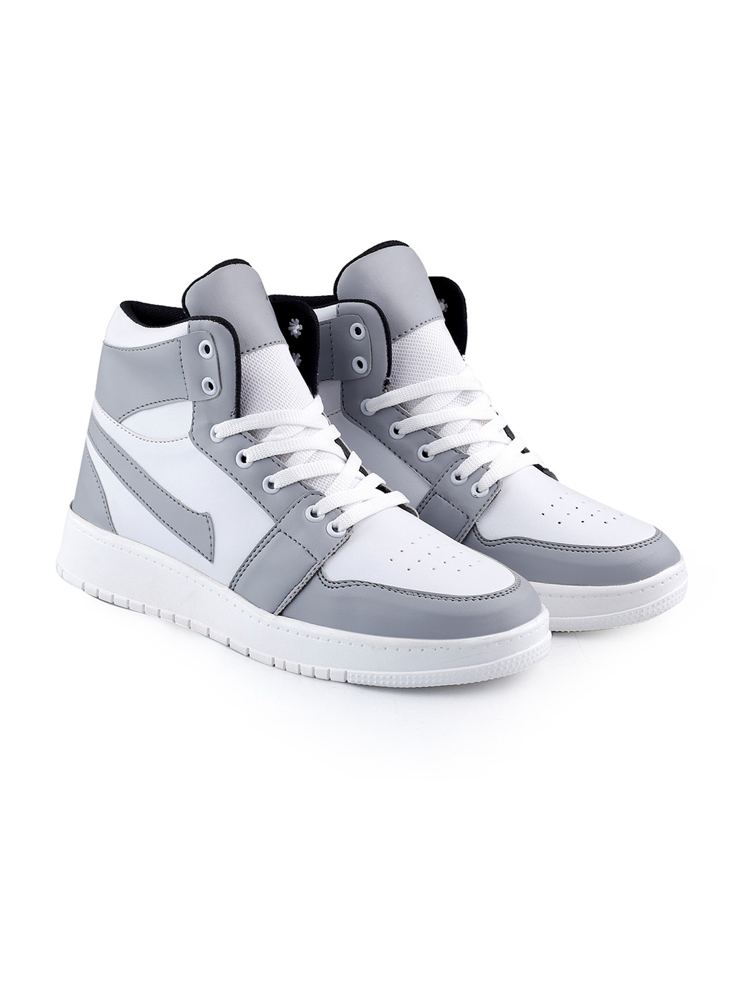 

riffway Men Lace-Ups Lightweight Round Toe Sneakers, Grey melange