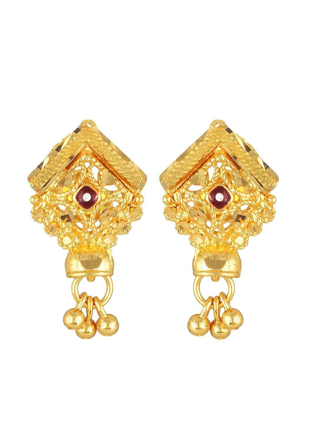 

DIVASTRI Gold-Plated Contemporary Drop Earrings