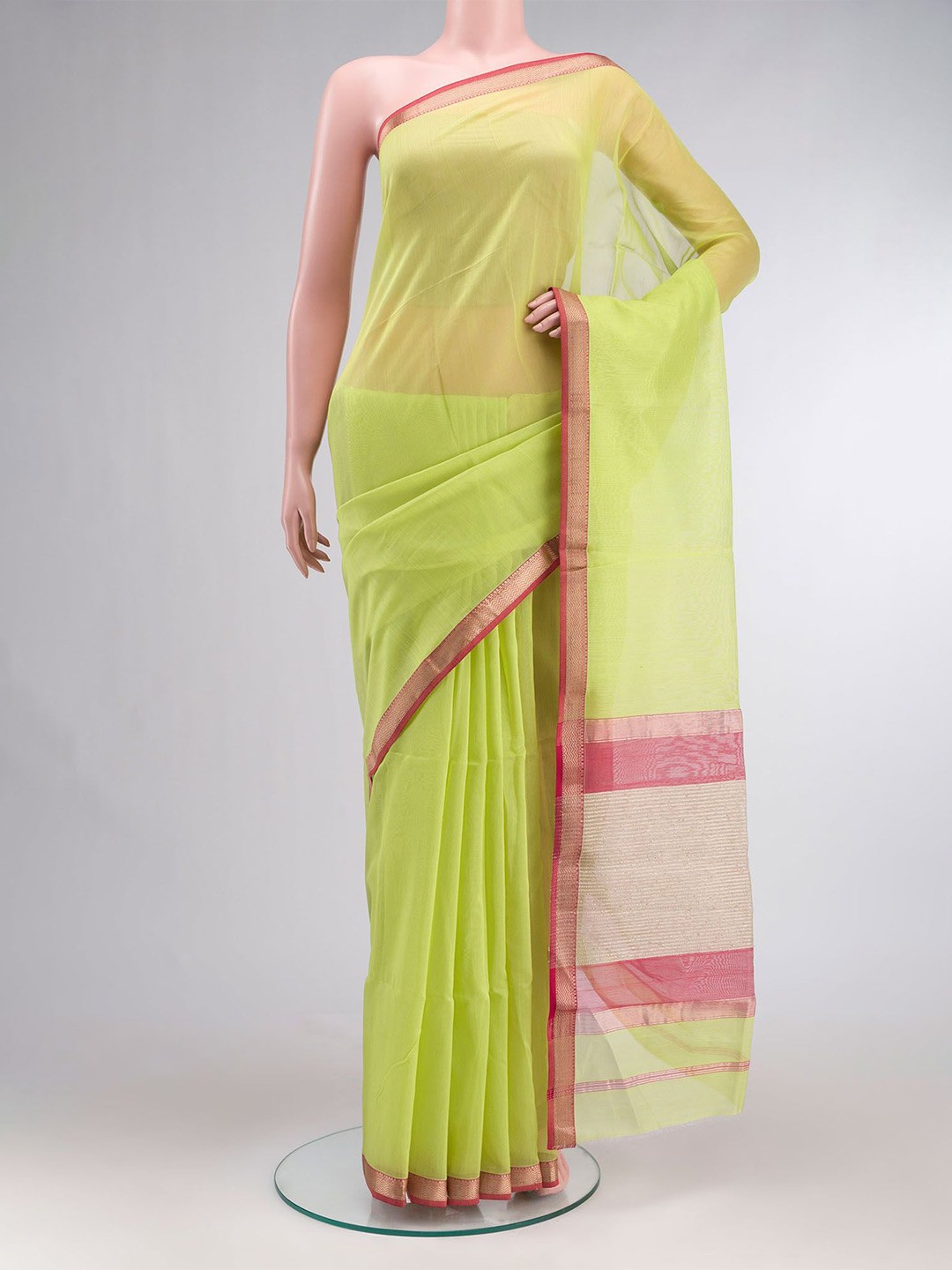 

Nalli Woven Design Zari Saree, Green