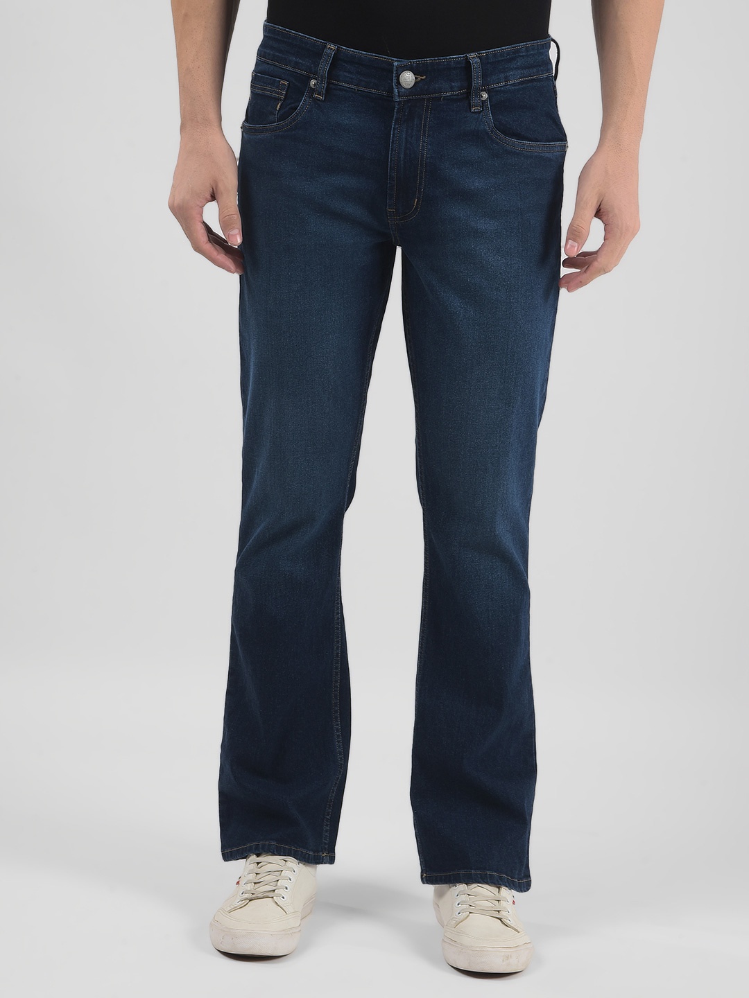 

Numero Uno Men Bootcut Light Fade Stretchable Jeans, Blue