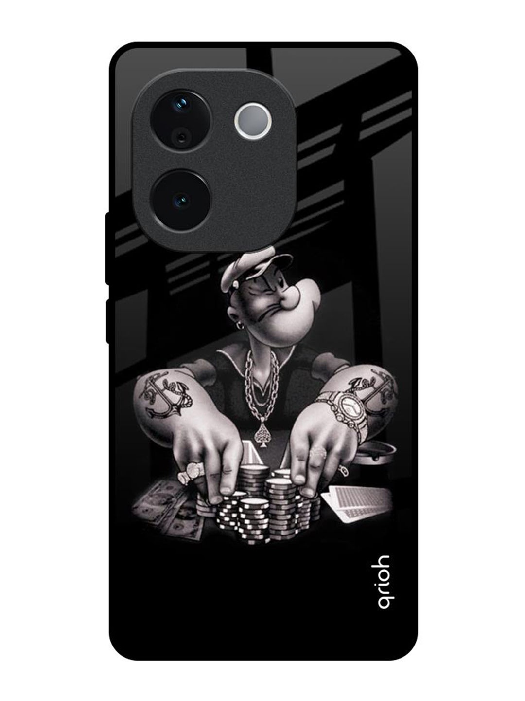 

QRIOH Gambling Problem Vivo T3 Pro 5G Impact Resistant Back Case, Black
