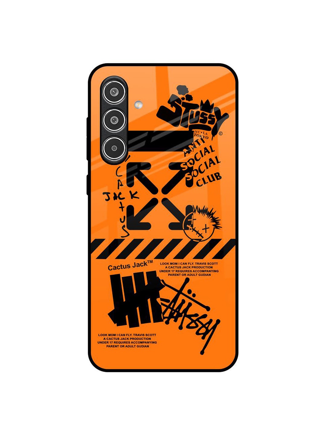 

QRIOH Anti Social Club Samsung Galaxy A56 5G Impact Resistant Back Case, Orange