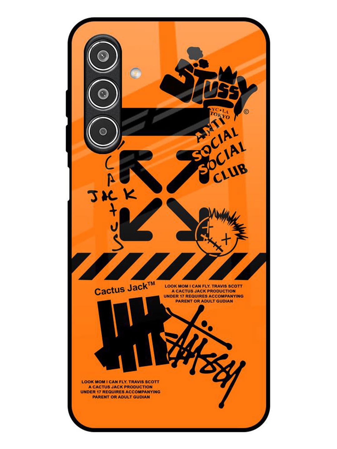 

QRIOH Anti Social Club Samsung Galaxy A26 5G Impact Resistant Back Case, Orange