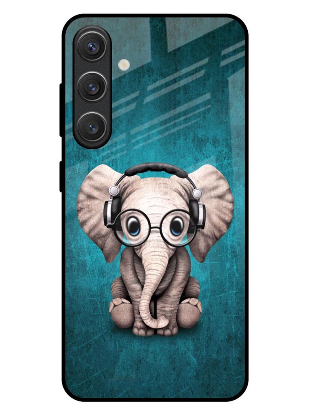 

QRIOH Adorable Baby Elephant Samsung Galaxy S25 Plus 5G Impact Resistant Back Case, Teal