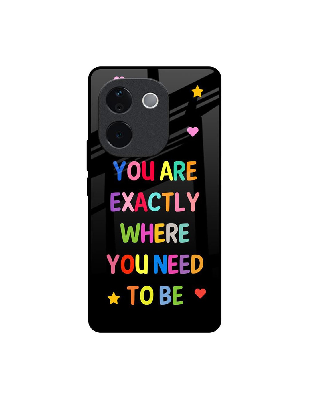 

QRIOH Magical Words Vivo T3 Pro 5G Impact Resistant Back Case, Black