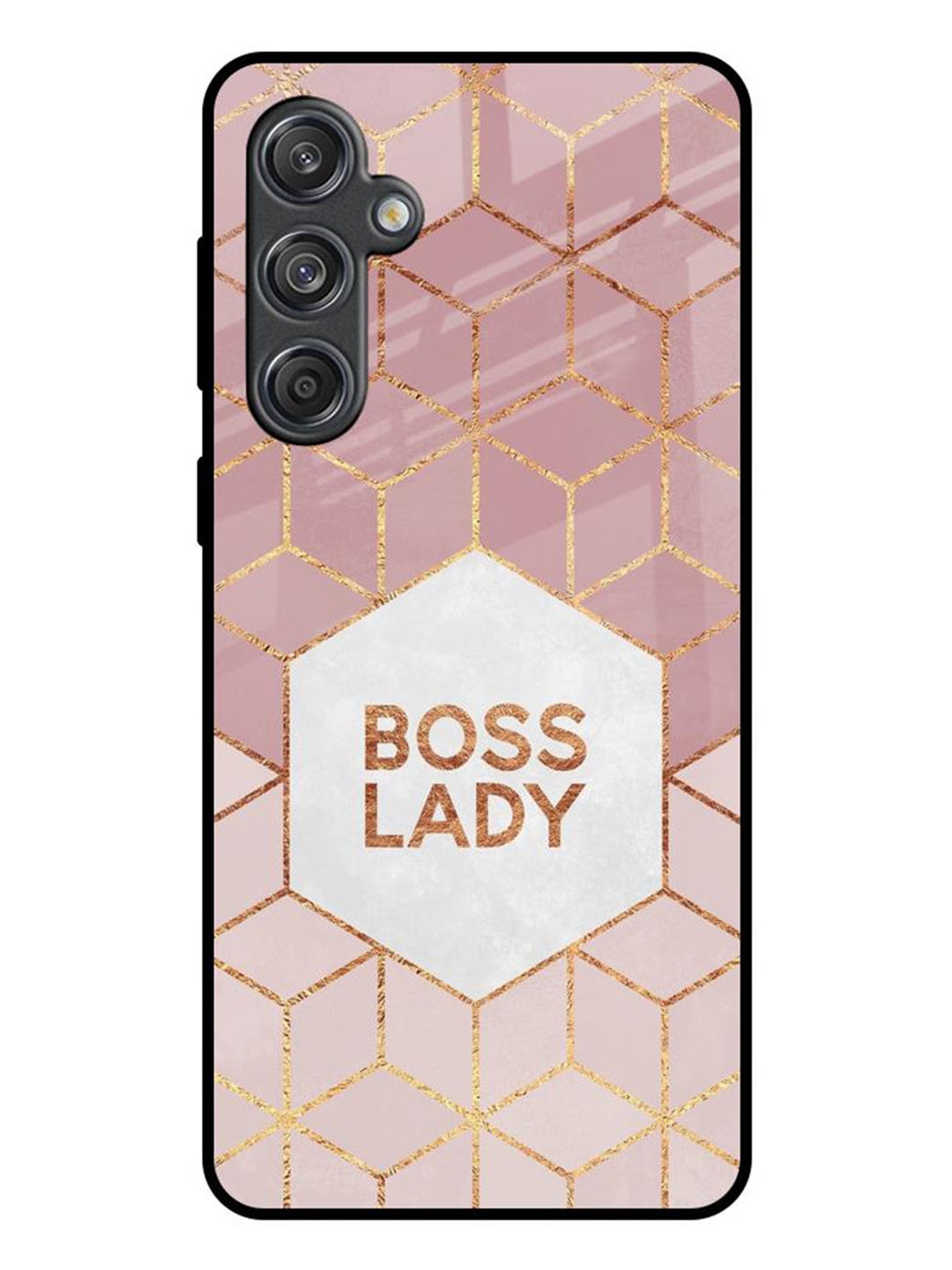 

QRIOH Boss Lady Samsung Galaxy M55 5G Impact Resistant Back Case, Pink