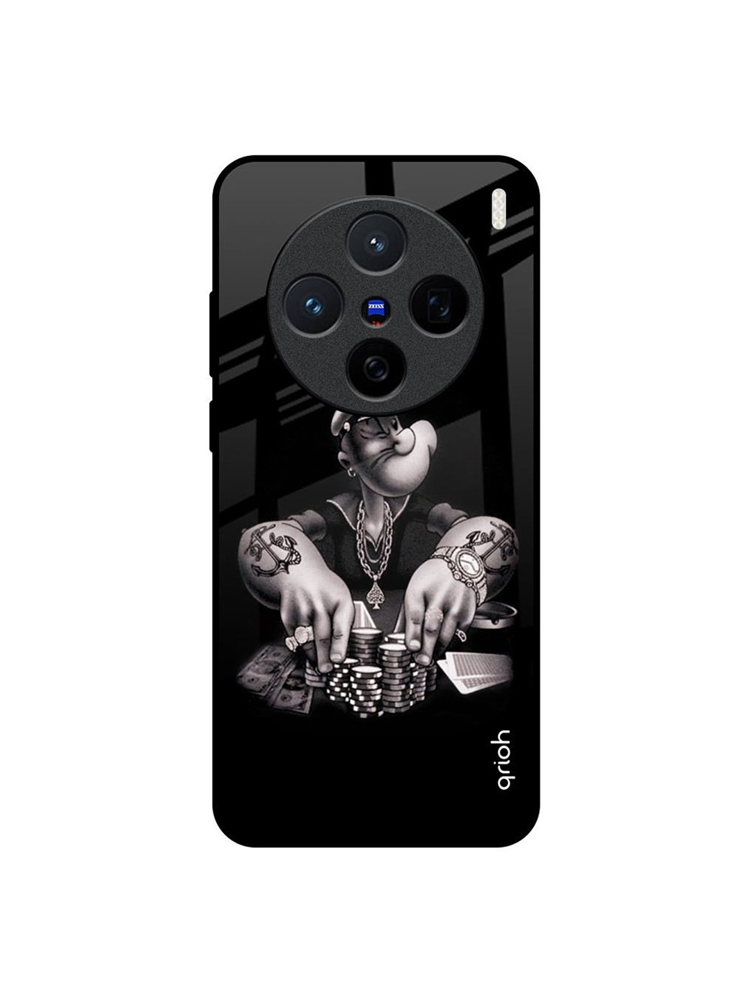 

QRIOH Gambling Problem Vivo X200 5G Impact Resistant Back Case, Black
