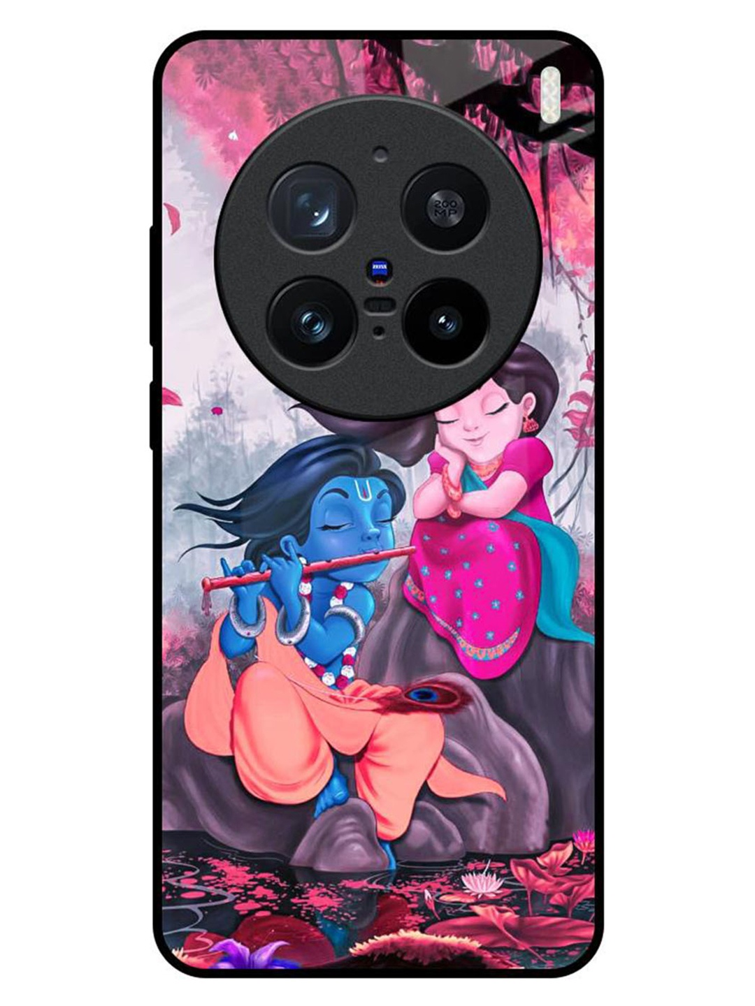 

QRIOH Radha Krishna Art Real Vivo X200 Pro 5G Impact Resistant Back Case, Blue