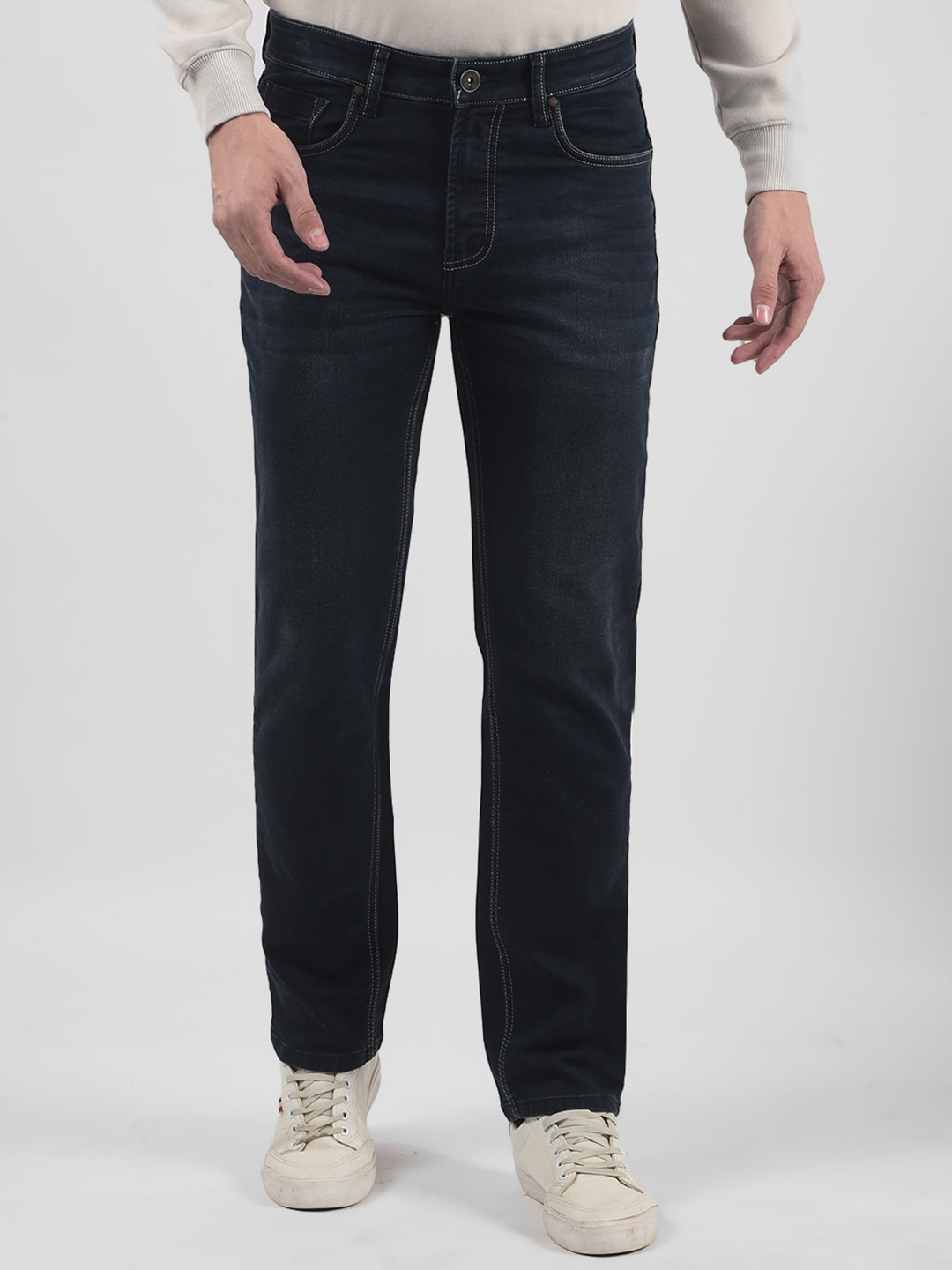 

Numero Uno Men Slim Fit Light Fade Stretchable Jeans, Blue