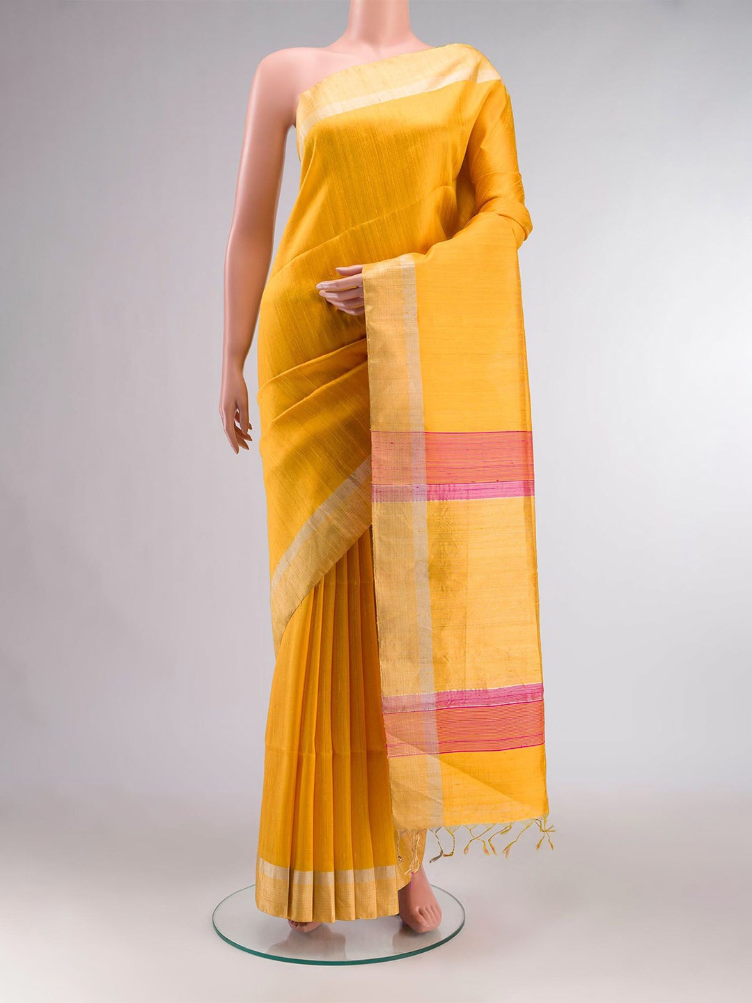 

Nalli Woven Design Zari Pure Silk Saree, Yellow