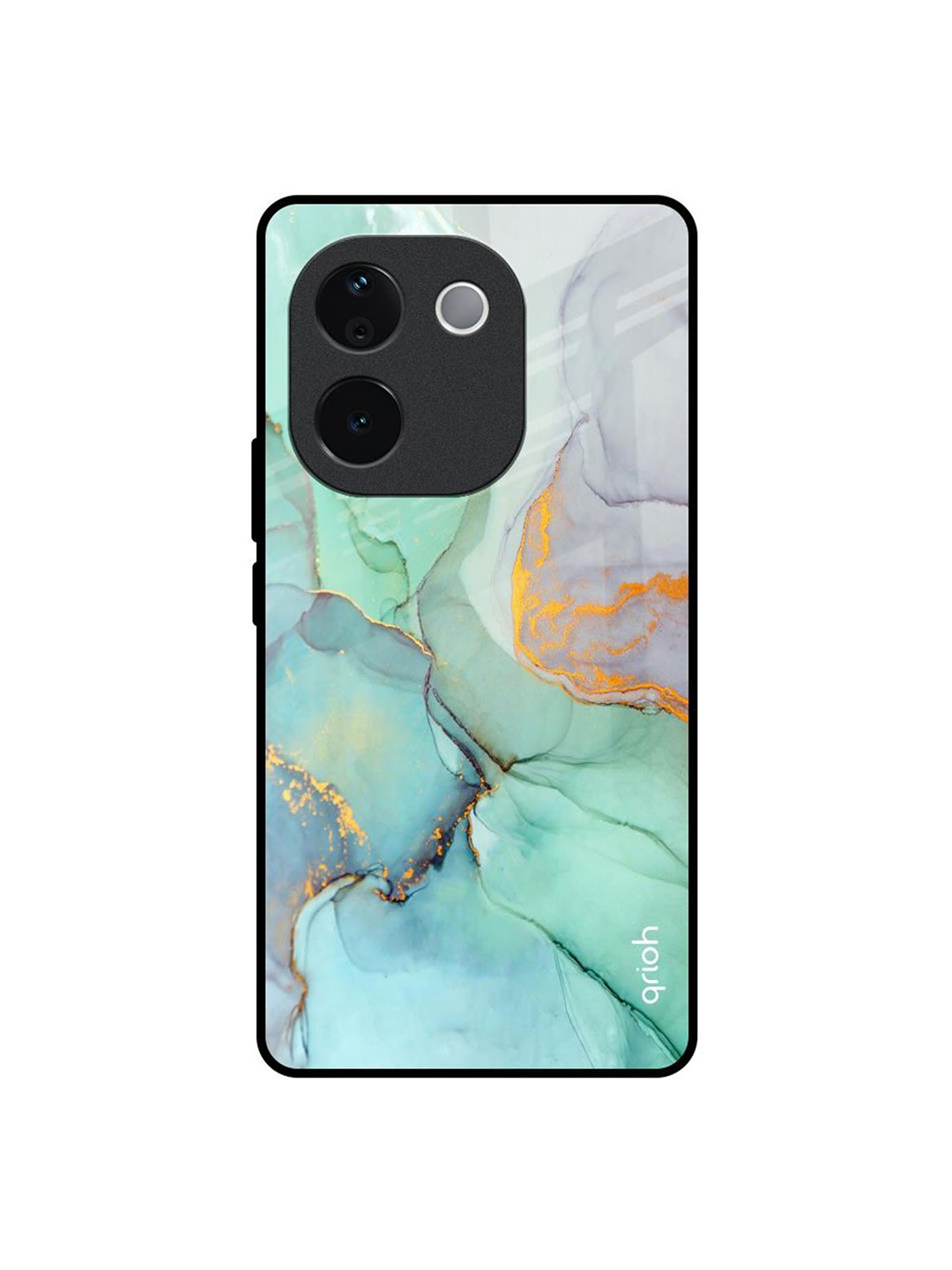 

QRIOH Green Marble IQOO Z9s Pro 5G Impact Resistant Back Case