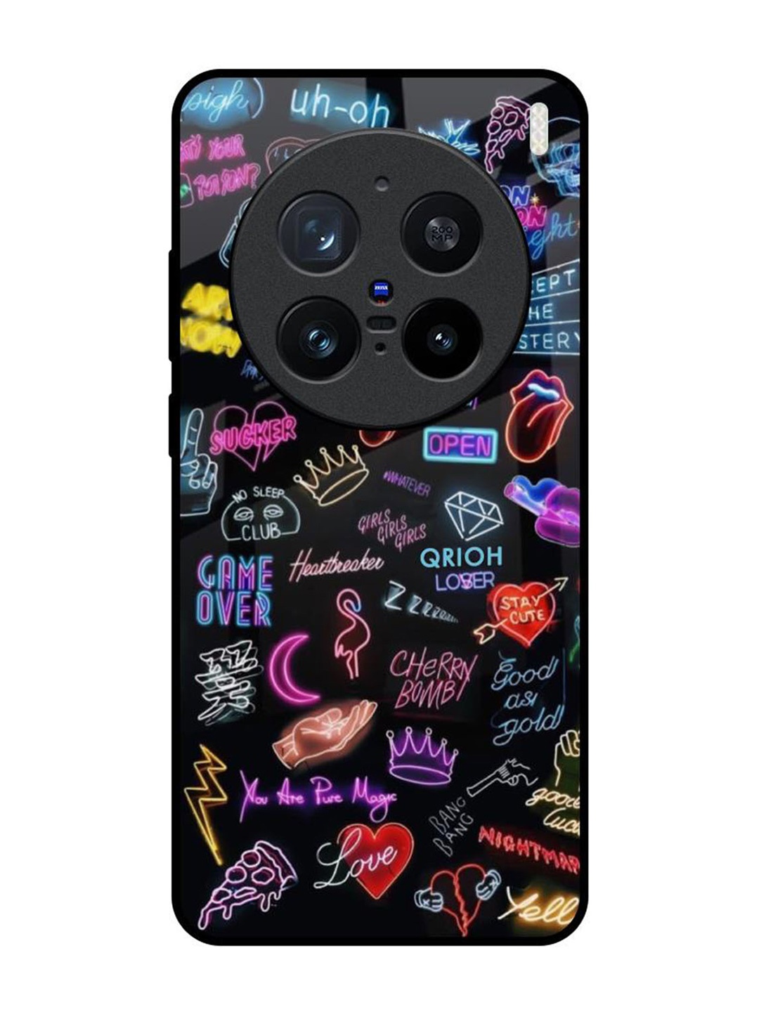 

QRIOH Accept The Mystery Vivo X200 Pro 5G Impact Resistant Back Case, Black
