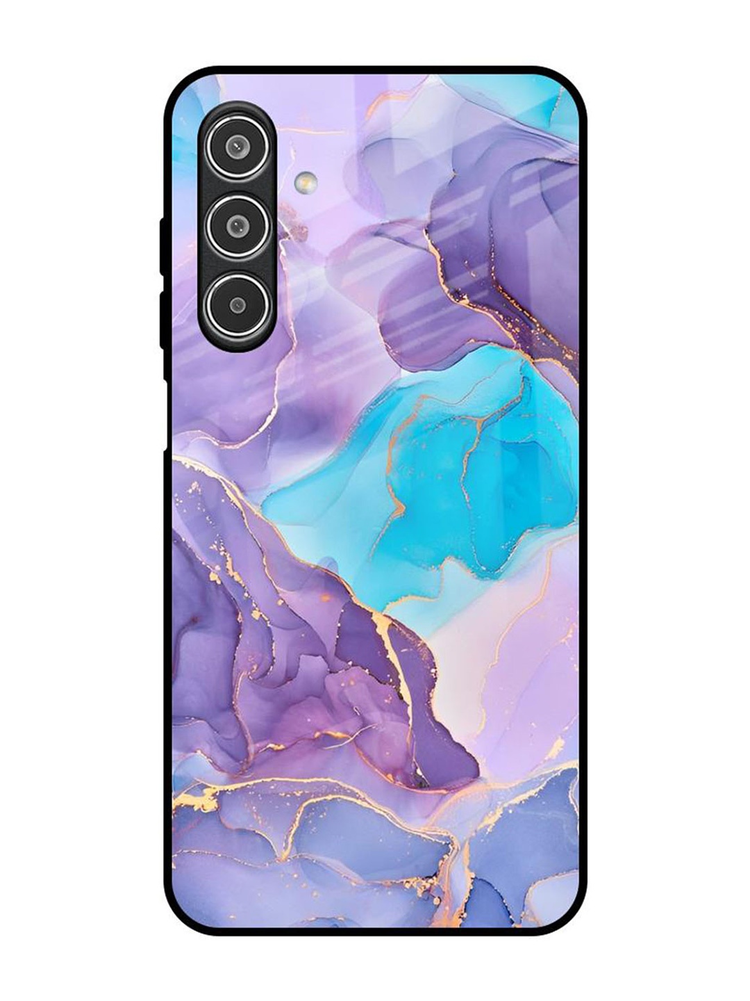 

QRIOH Alcohol ink Marble Real Samsung Galaxy A26 5G Impact Resistant Back Case, Purple