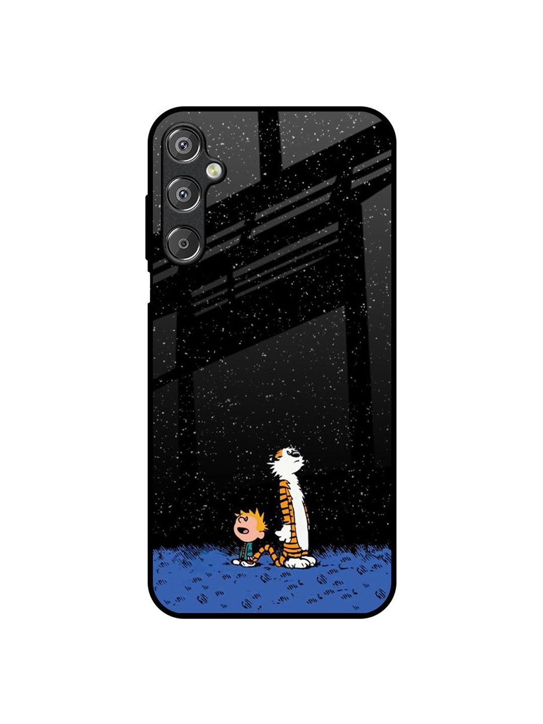 

QRIOH Night Sky Star Real Samsung Galaxy F15 5G Impact Resistant Back Case, Black