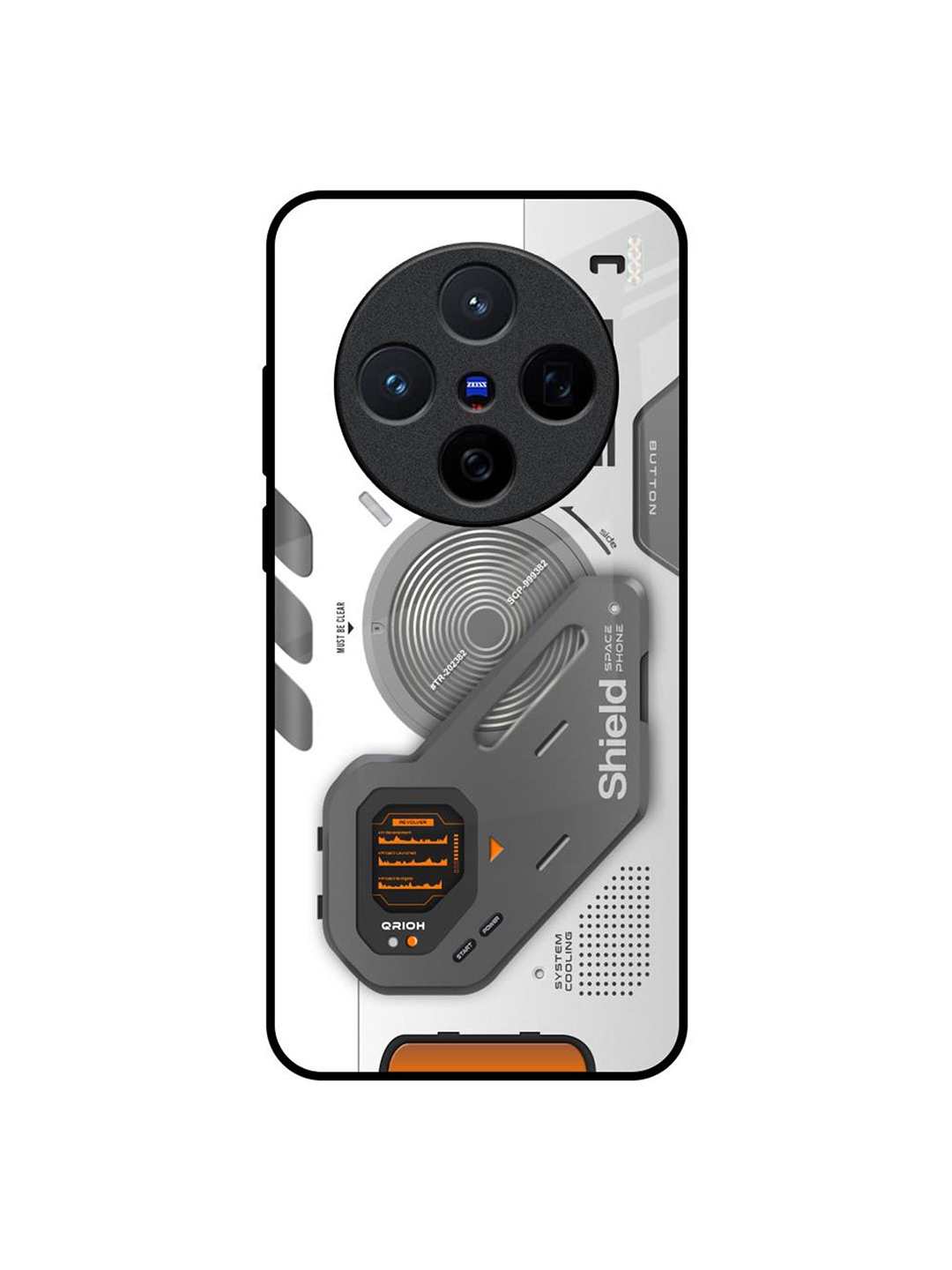 

QRIOH Liberty Cyber Vivo X200 5G Impact Resistant Back Case, Grey