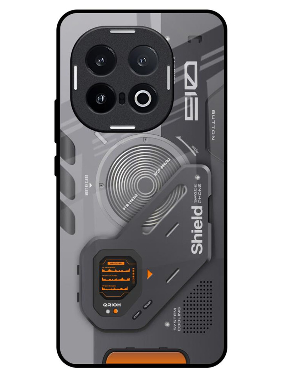 

QRIOH Tech Lifestyle IQOO 13 5G Impact Resistant Back Case, Grey