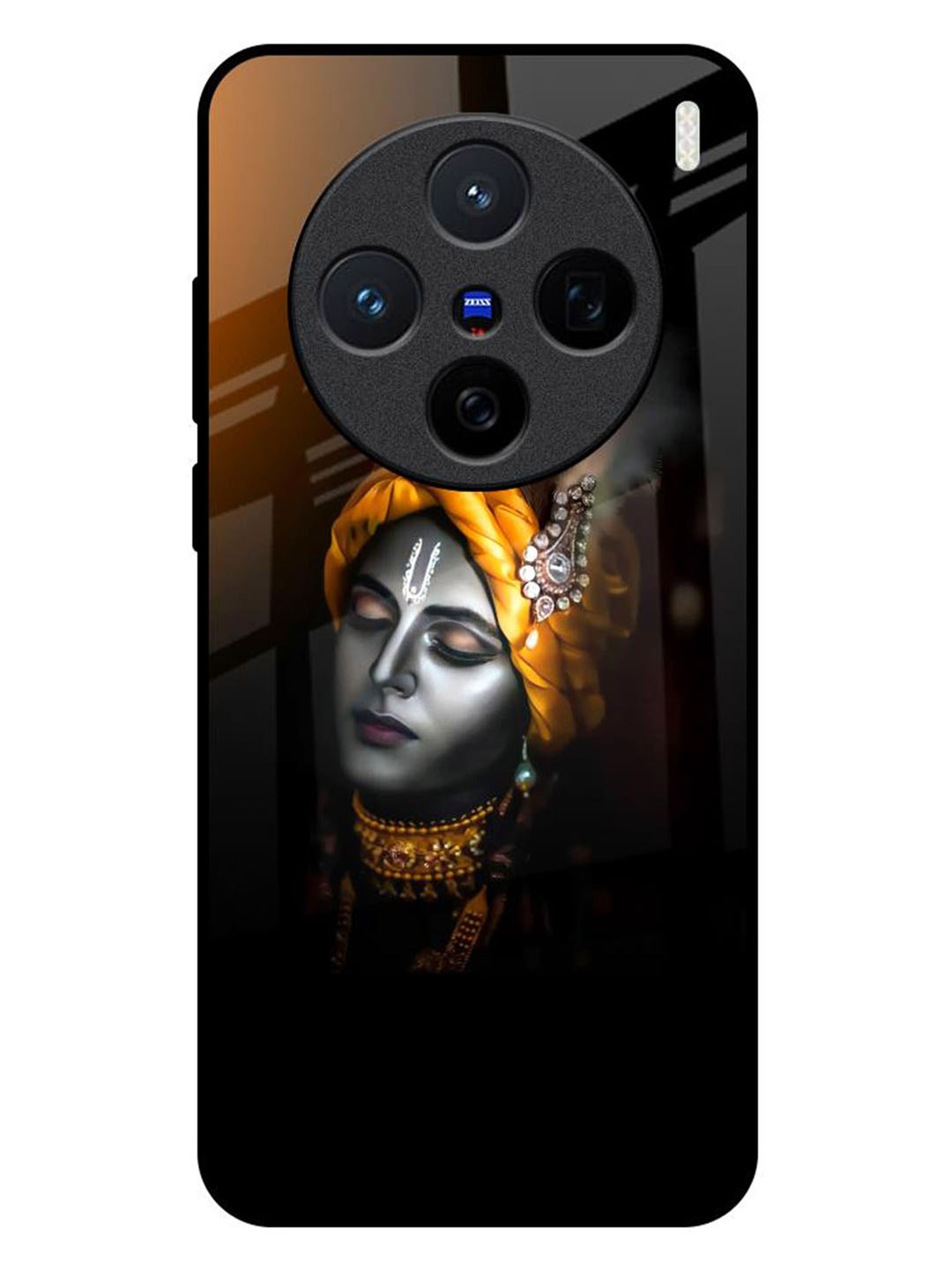 

QRIOH Ombre Krishna Vivo X200 5G Impact Resistant Back Case, Black