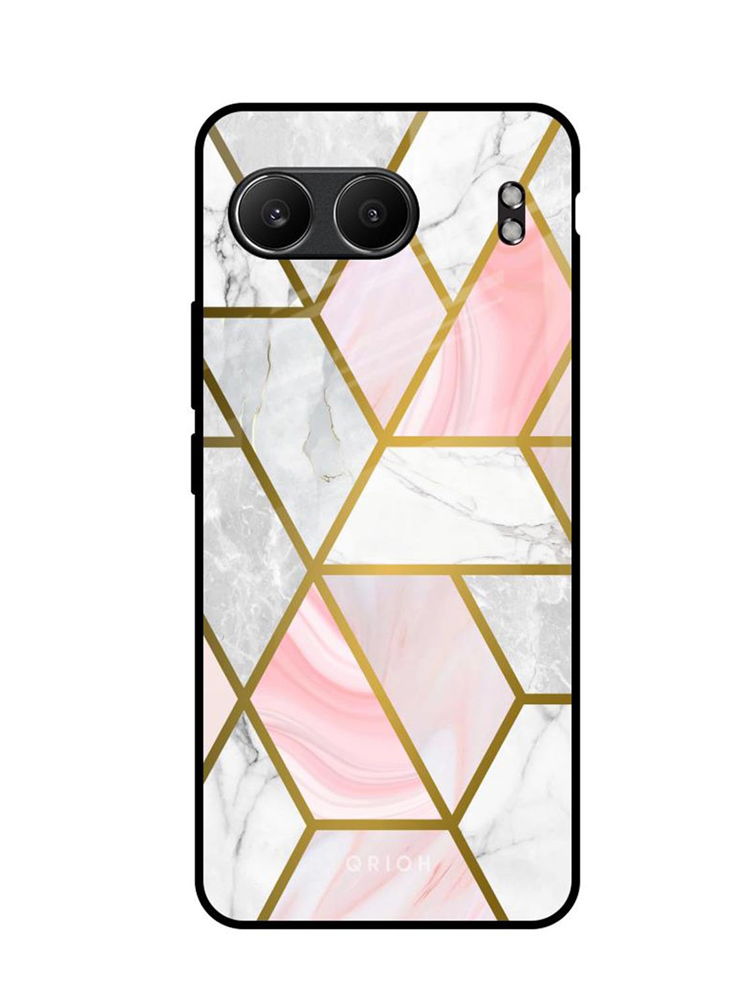 

QRIOH Geometrical Marble Real OnePlus Nord 4 5G Impact Resistant Back Case, White