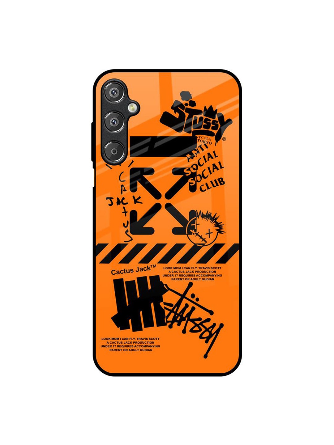 

QRIOH Anti Social Club Samsung Galaxy F15 5G Impact Resistant Back Case, Orange